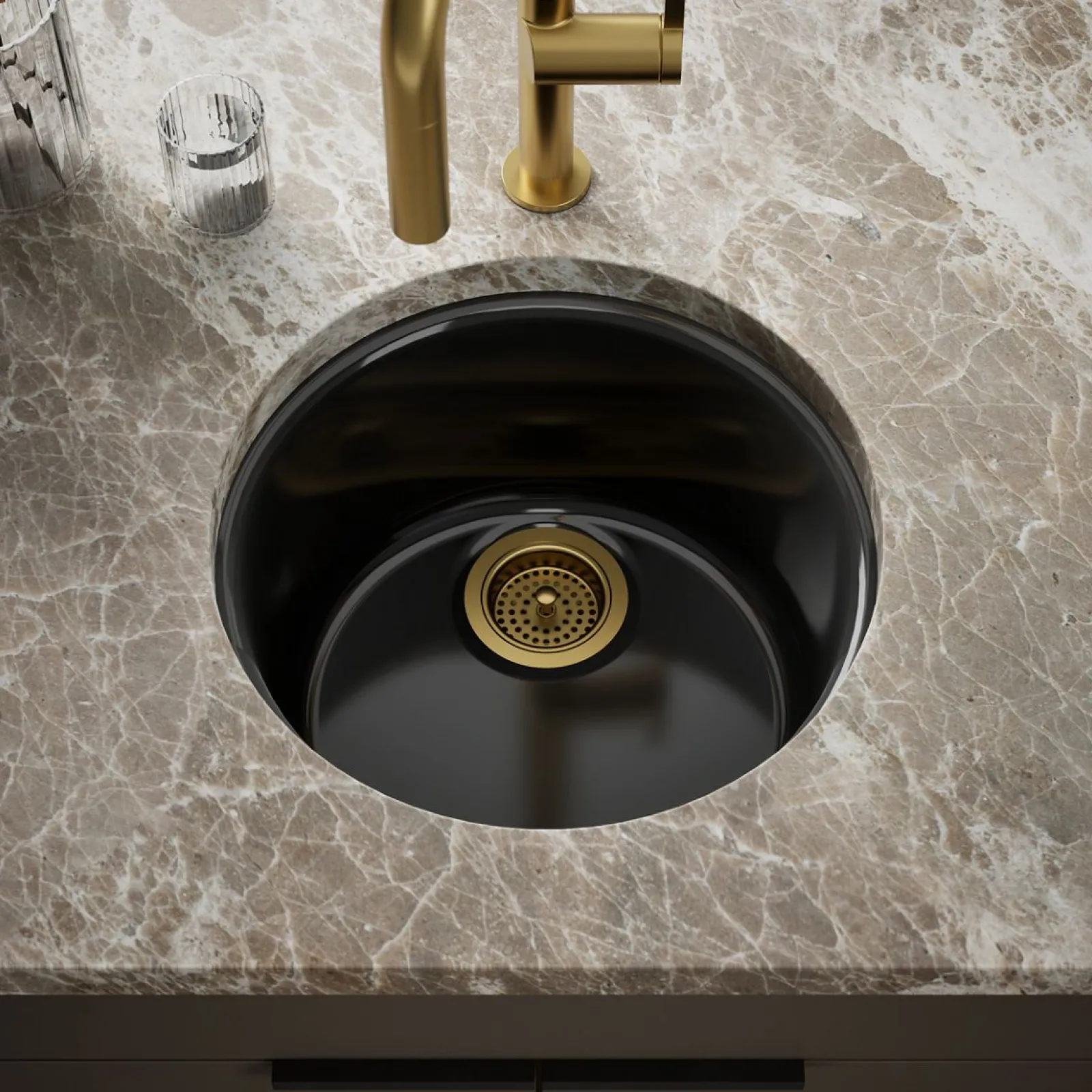 18-1/2" top-/undermount single-bowl bar sink^Kohler New