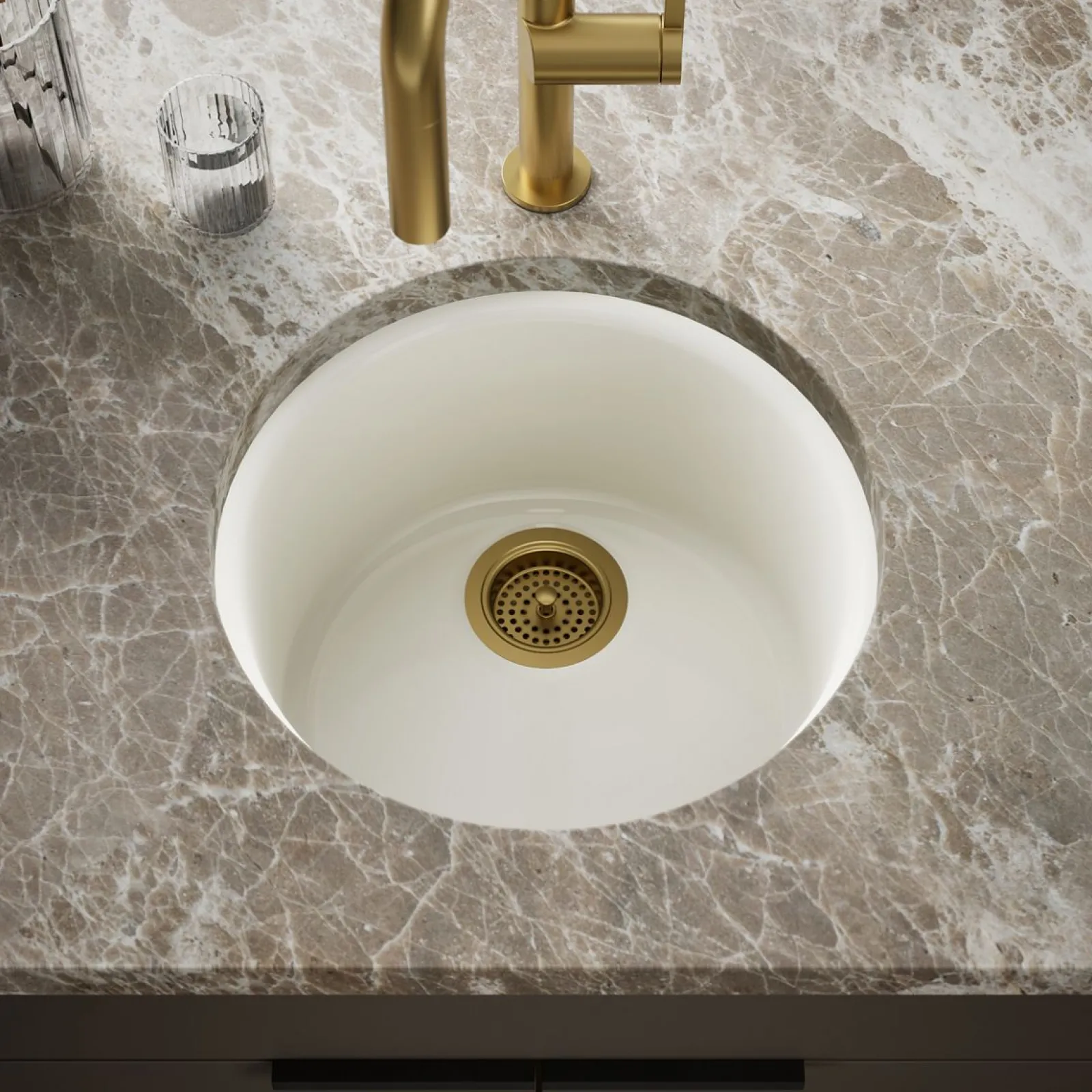 18-1/2" top-/undermount single-bowl bar sink^Kohler New