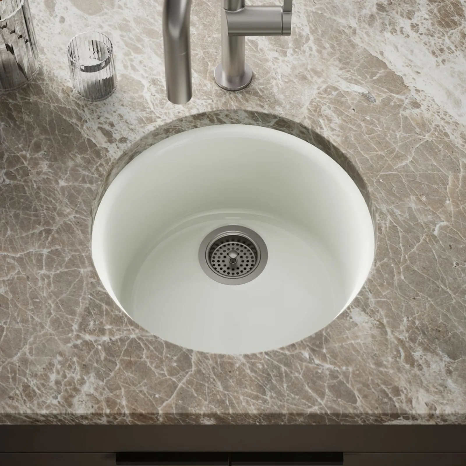 18-1/2" top-/undermount single-bowl bar sink^Kohler New