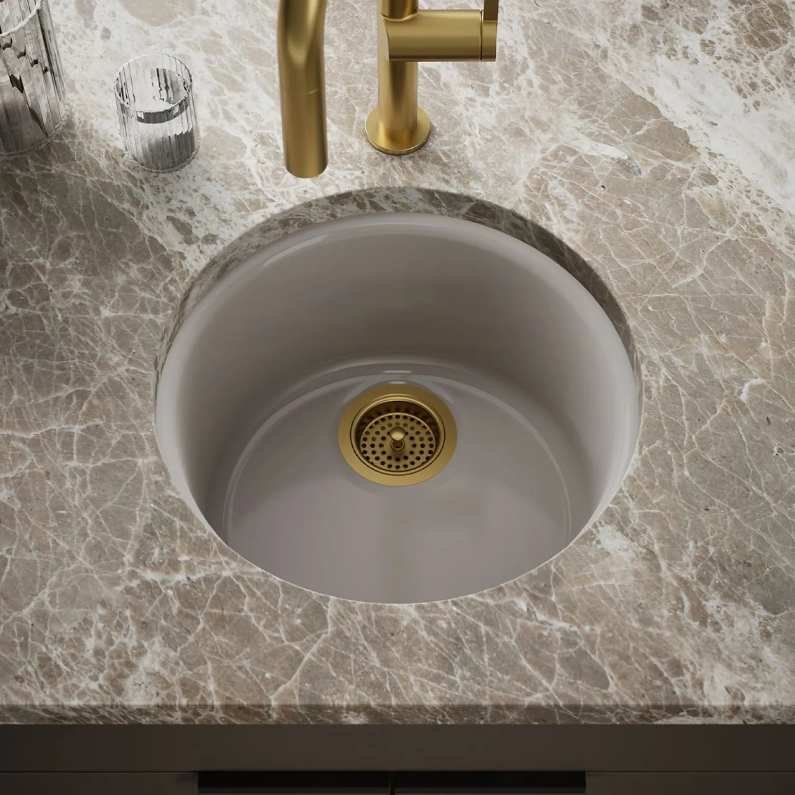 18-1/2" top-/undermount single-bowl bar sink^Kohler New