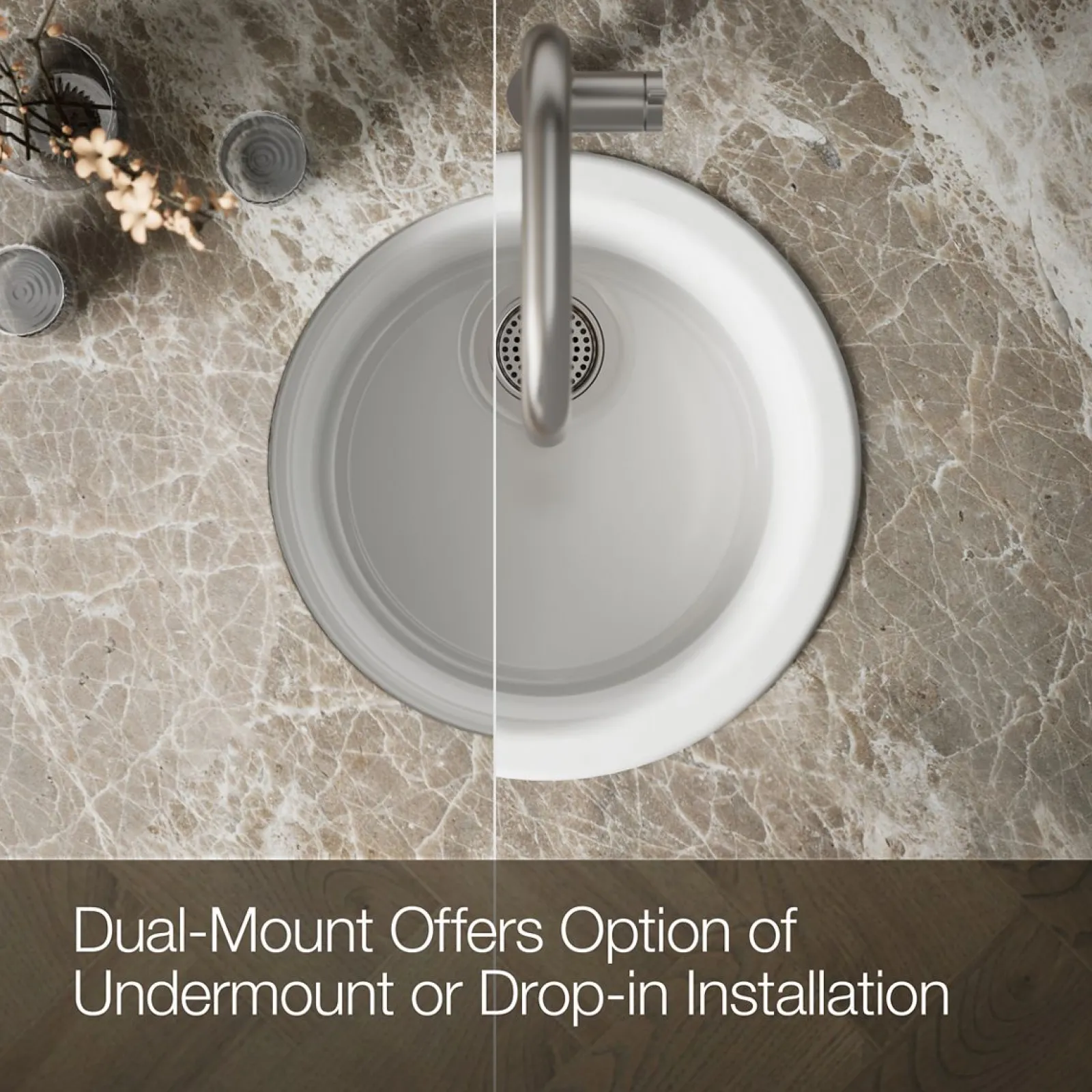 18-1/2" top-/undermount single-bowl bar sink^Kohler New