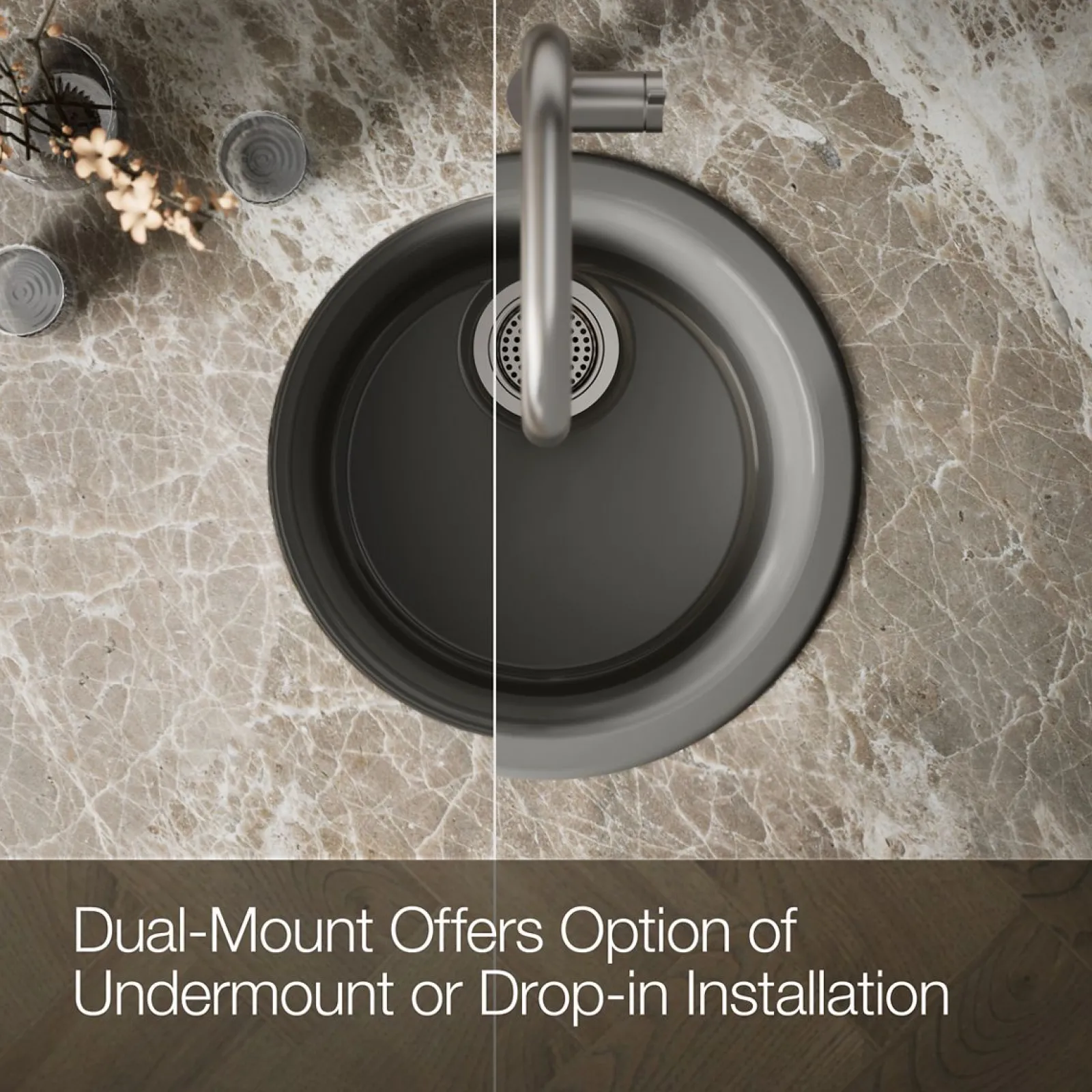 18-1/2" top-/undermount single-bowl bar sink^Kohler New