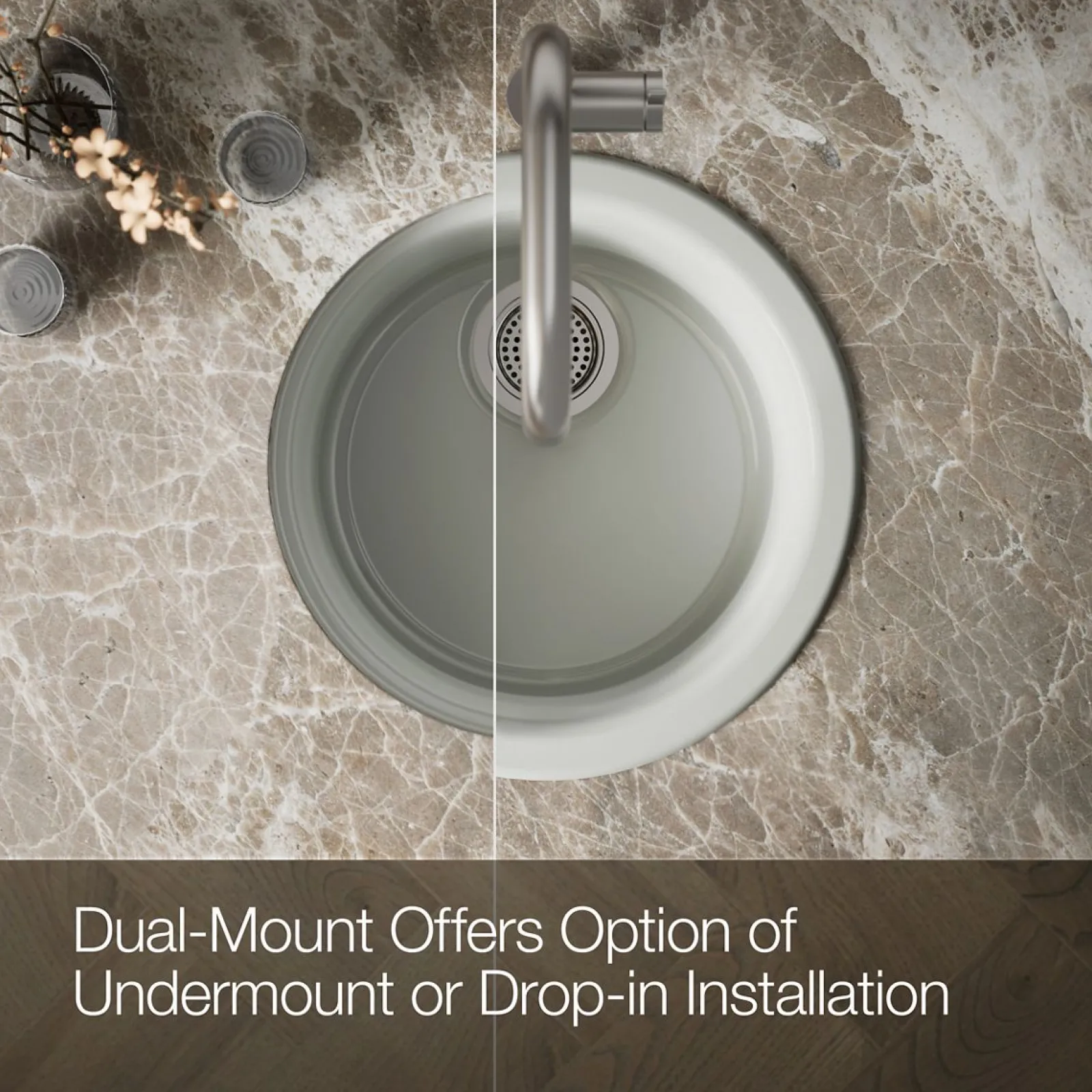 18-1/2" top-/undermount single-bowl bar sink^Kohler New