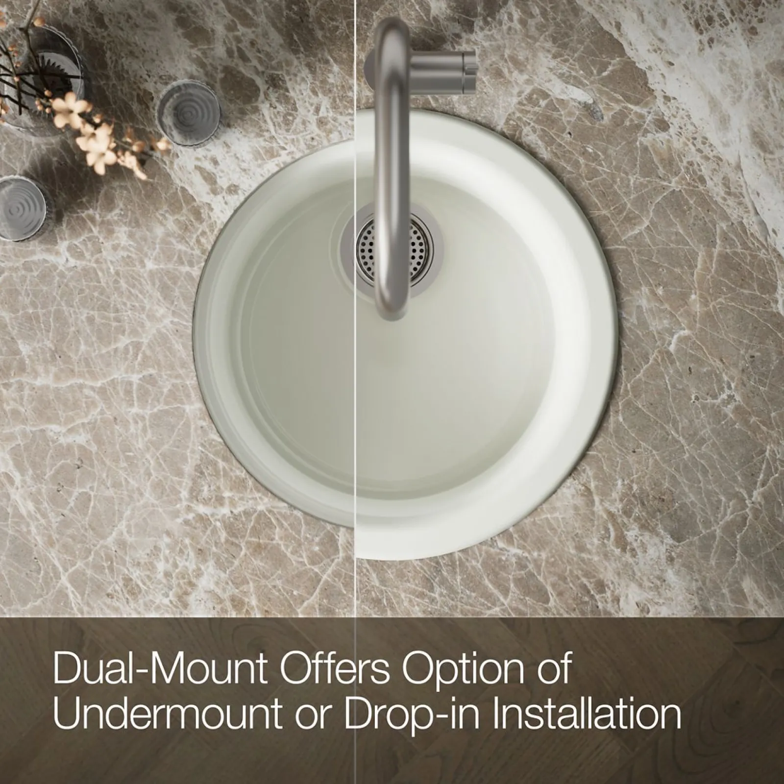 18-1/2" top-/undermount single-bowl bar sink^Kohler New