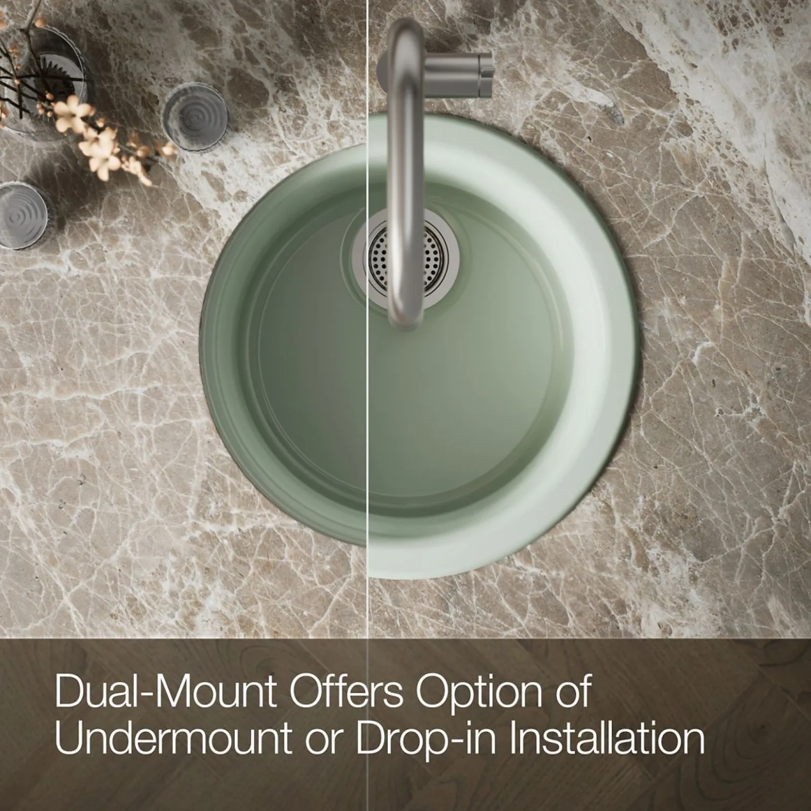 18-1/2" top-/undermount single-bowl bar sink^Kohler New