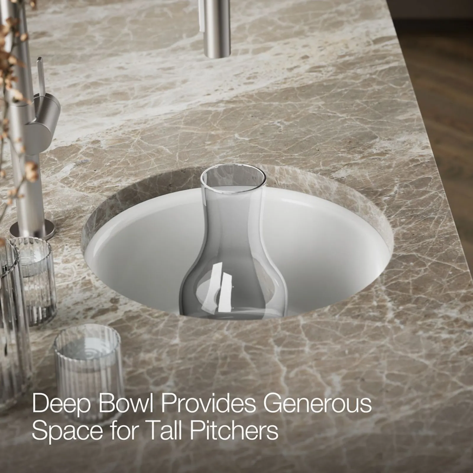 18-1/2" top-/undermount single-bowl bar sink^Kohler New