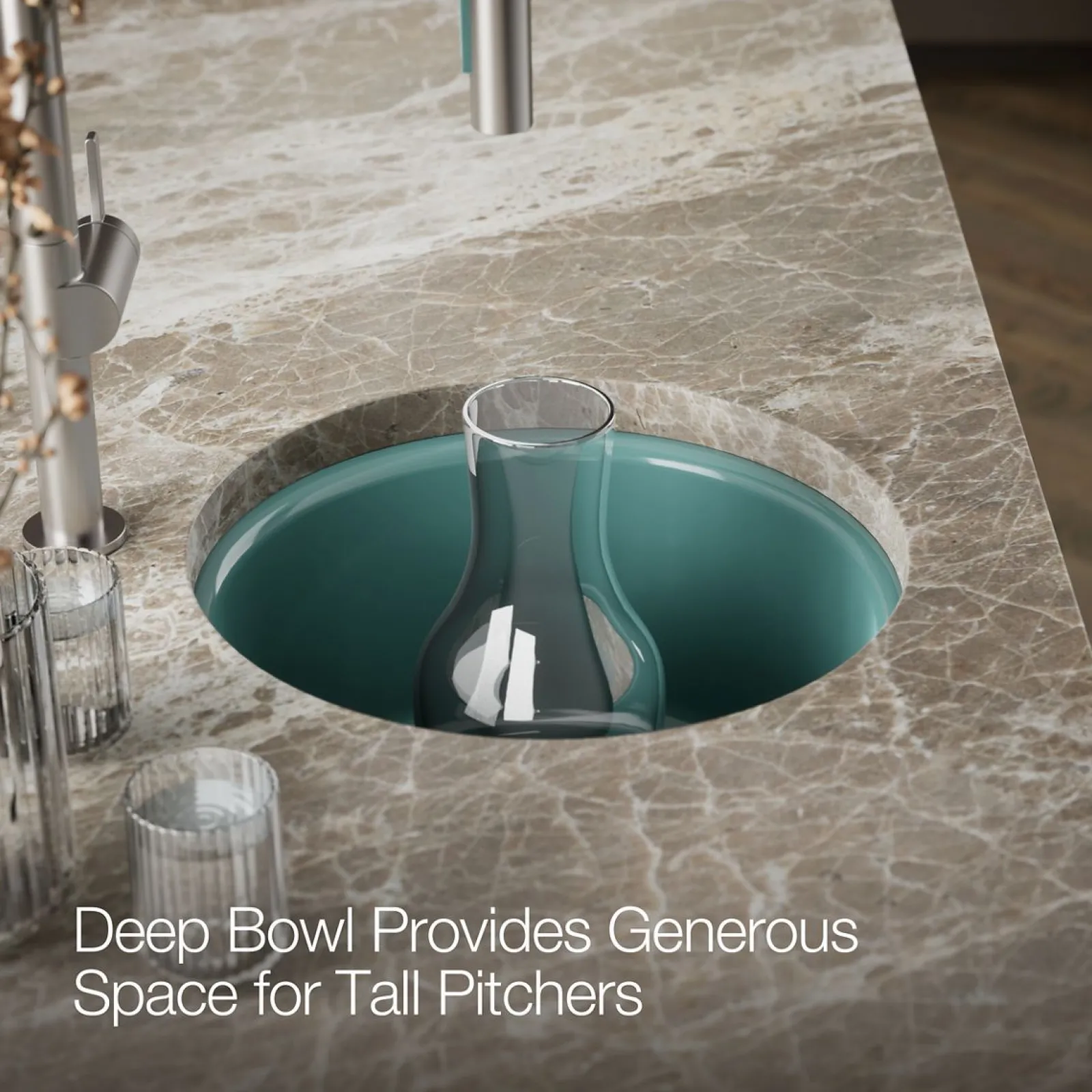 18-1/2" top-/undermount single-bowl bar sink^Kohler New