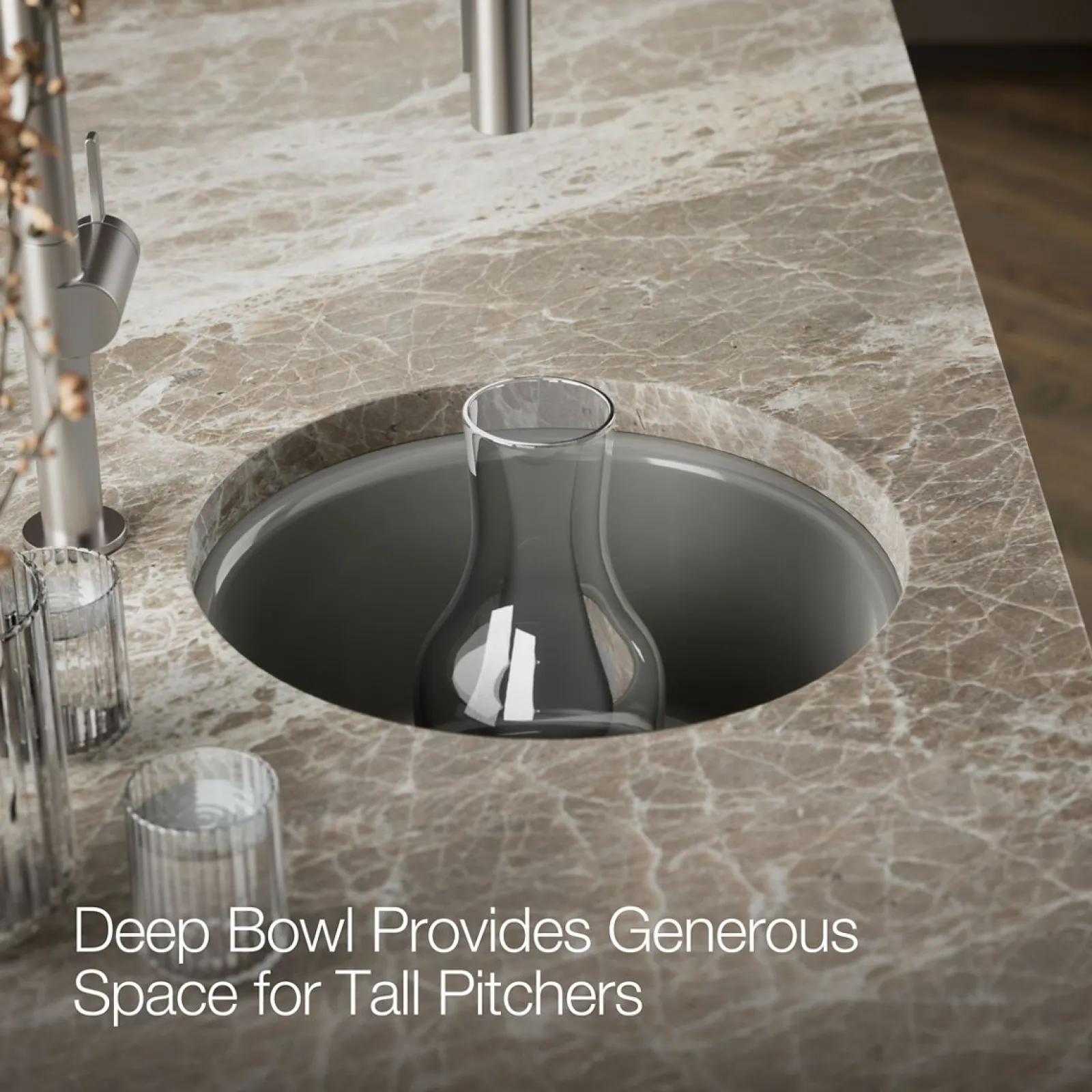18-1/2" top-/undermount single-bowl bar sink^Kohler New