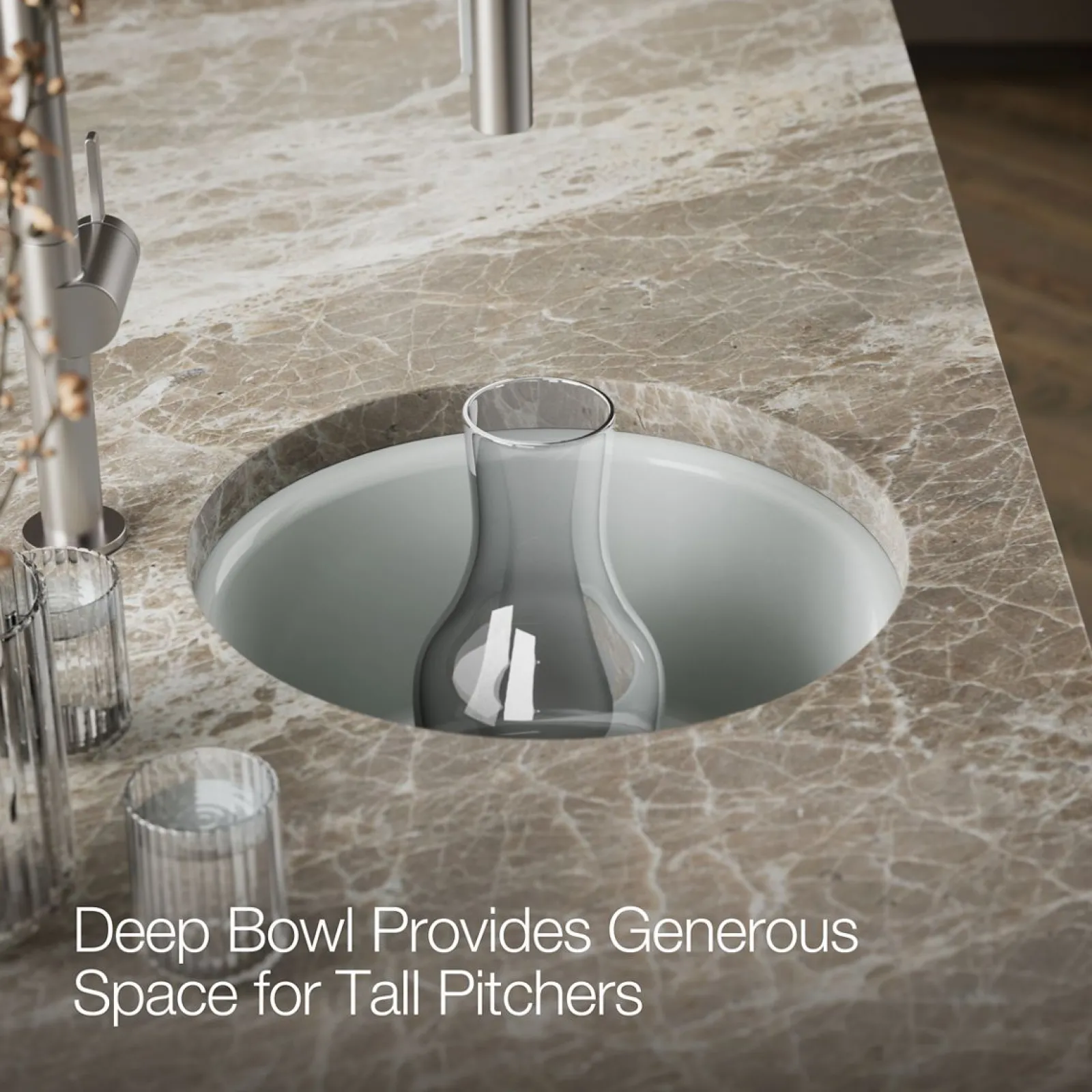 18-1/2" top-/undermount single-bowl bar sink^Kohler New