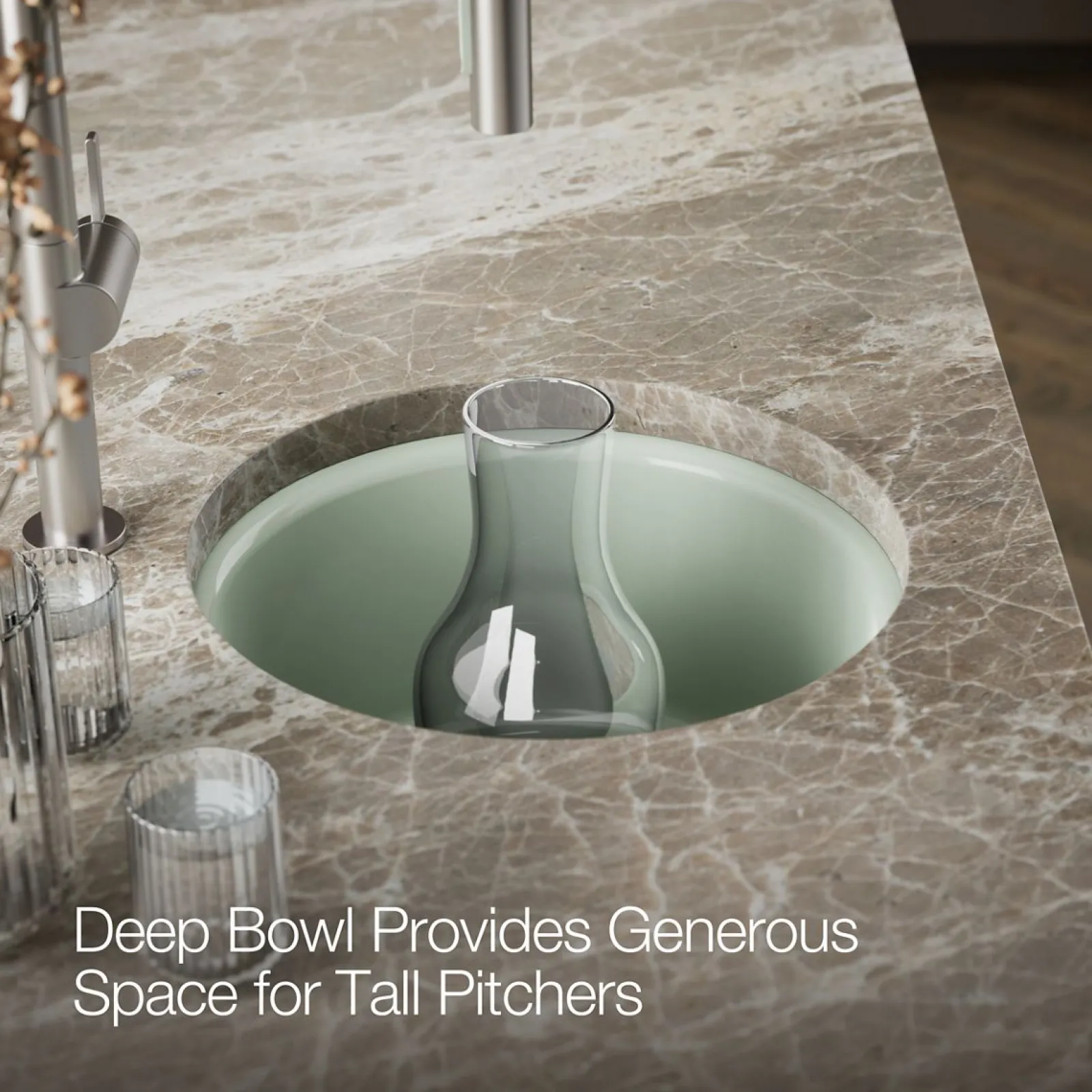 18-1/2" top-/undermount single-bowl bar sink^Kohler New