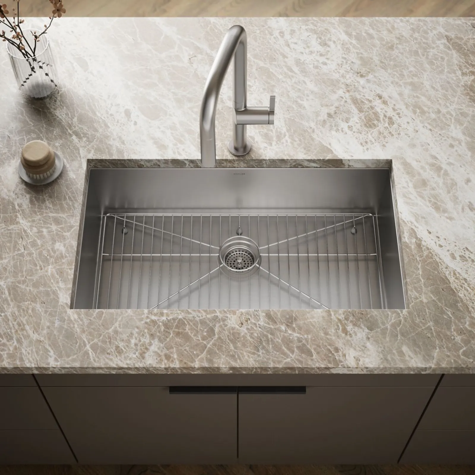33" top-/undermount single-bowl kitchen sink^Kohler New