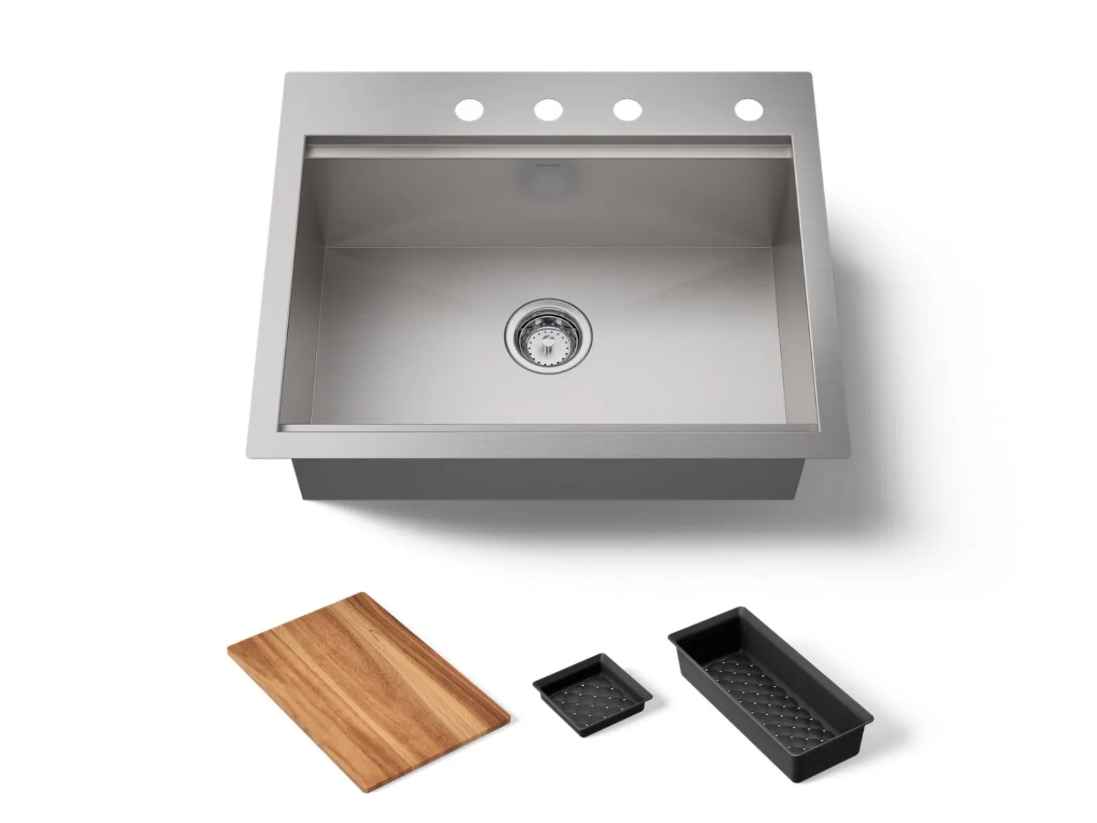 27" top-/undermount single-bowl kitchen sink^Kohler Online