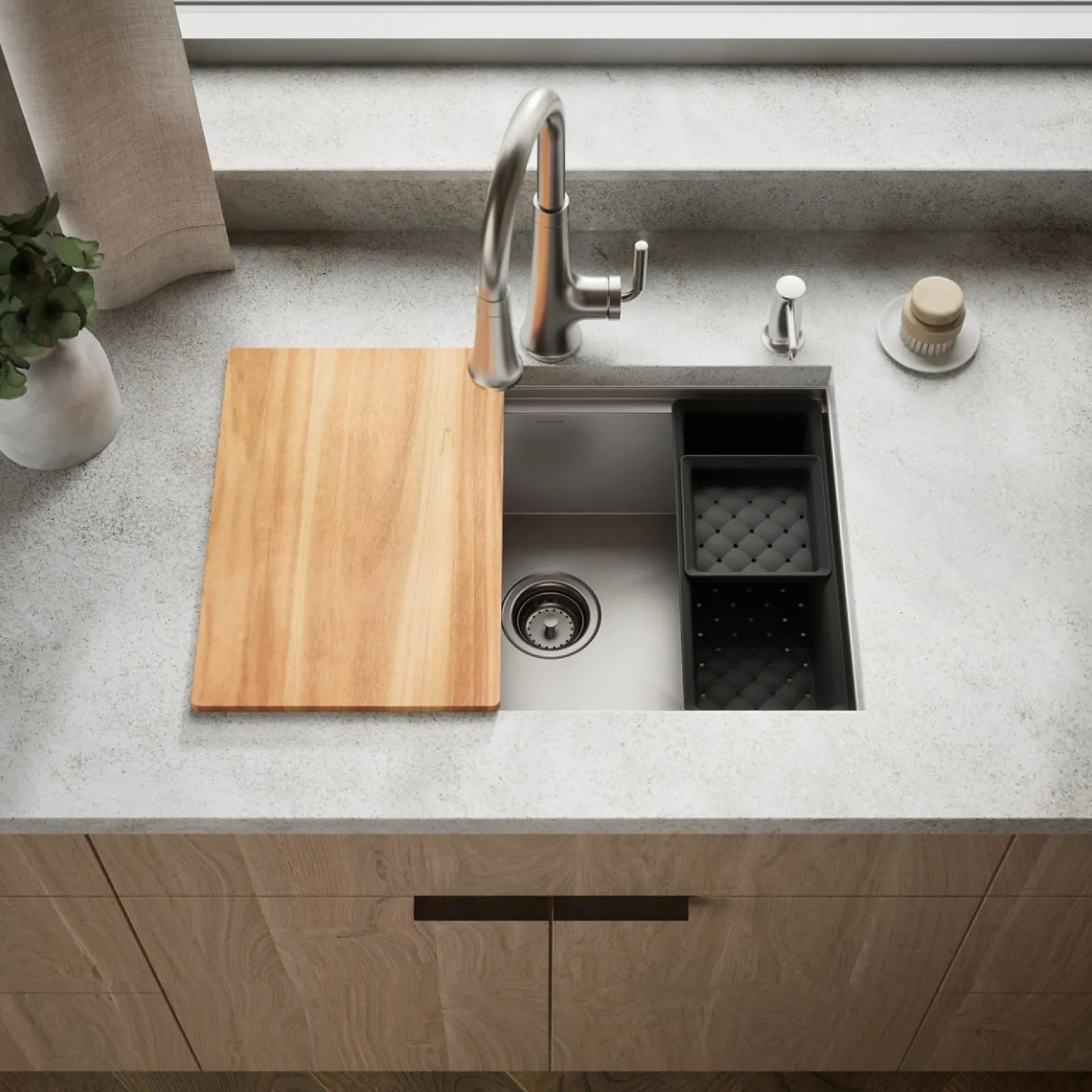 27" top-/undermount single-bowl kitchen sink^Kohler Online