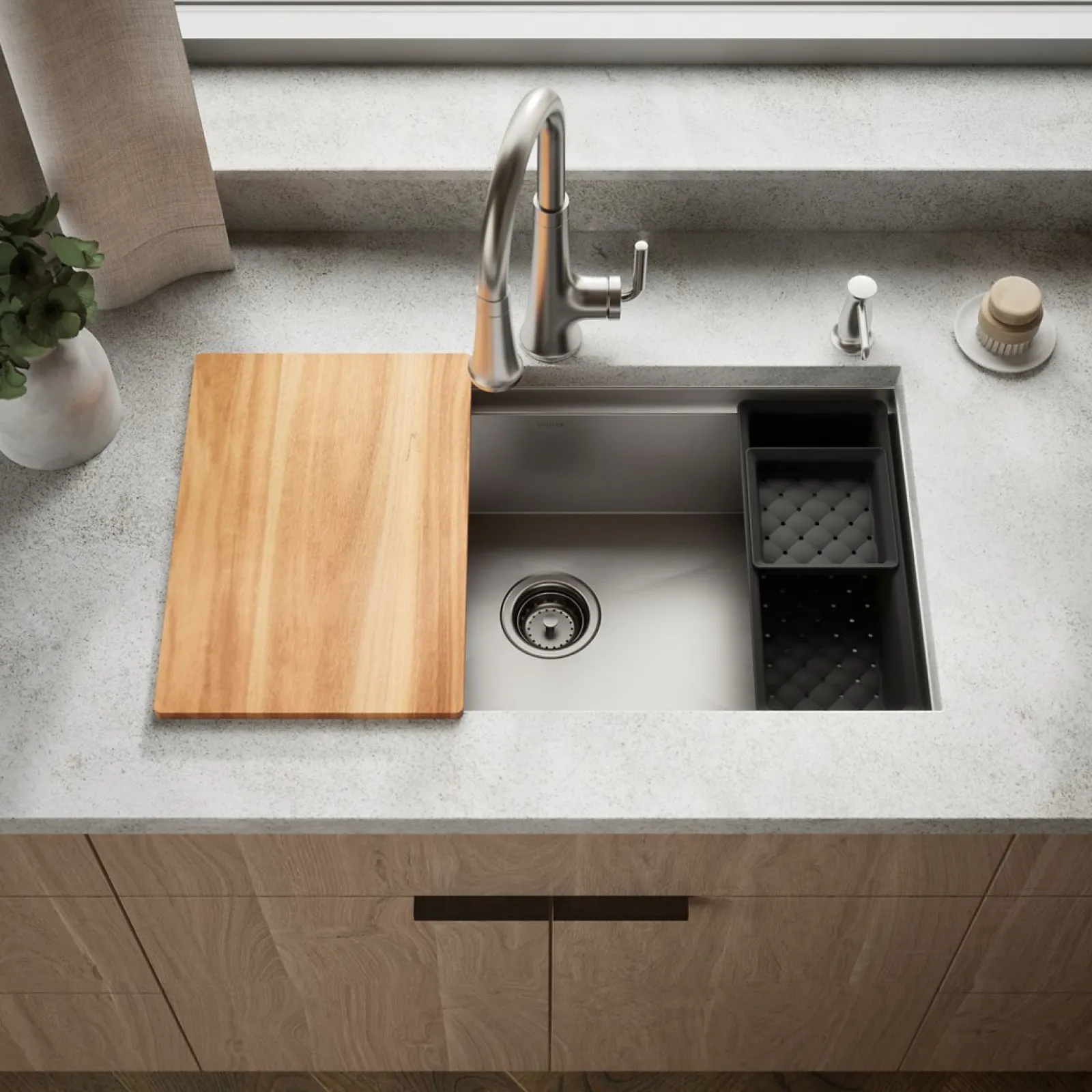 33" top-/undermount single-bowl kitchen sink^Kohler New