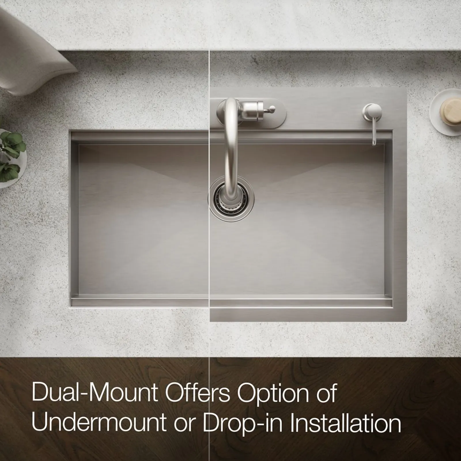 33" top-/undermount single-bowl kitchen sink^Kohler New