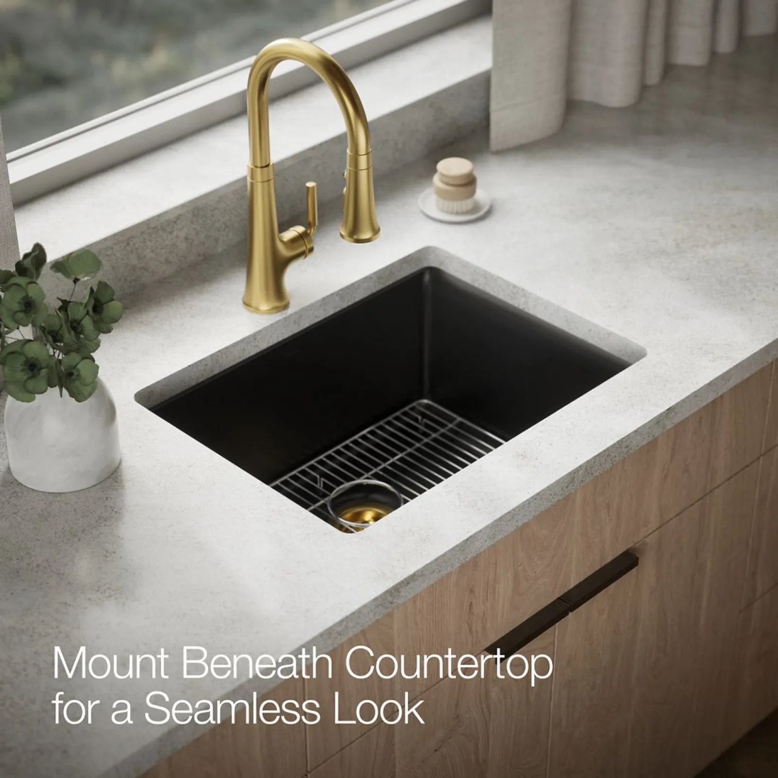 25" top-/undermount single-bowl kitchen sink^Kohler