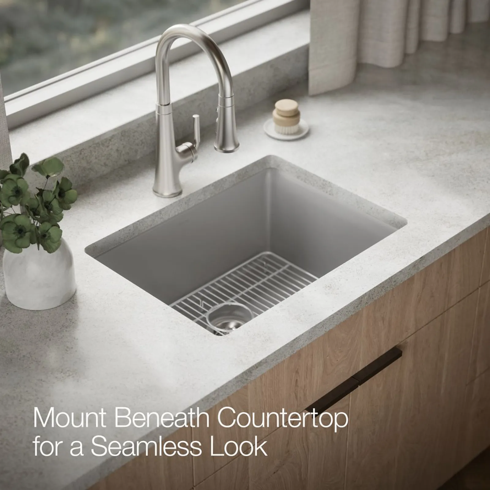 25" top-/undermount single-bowl kitchen sink^Kohler