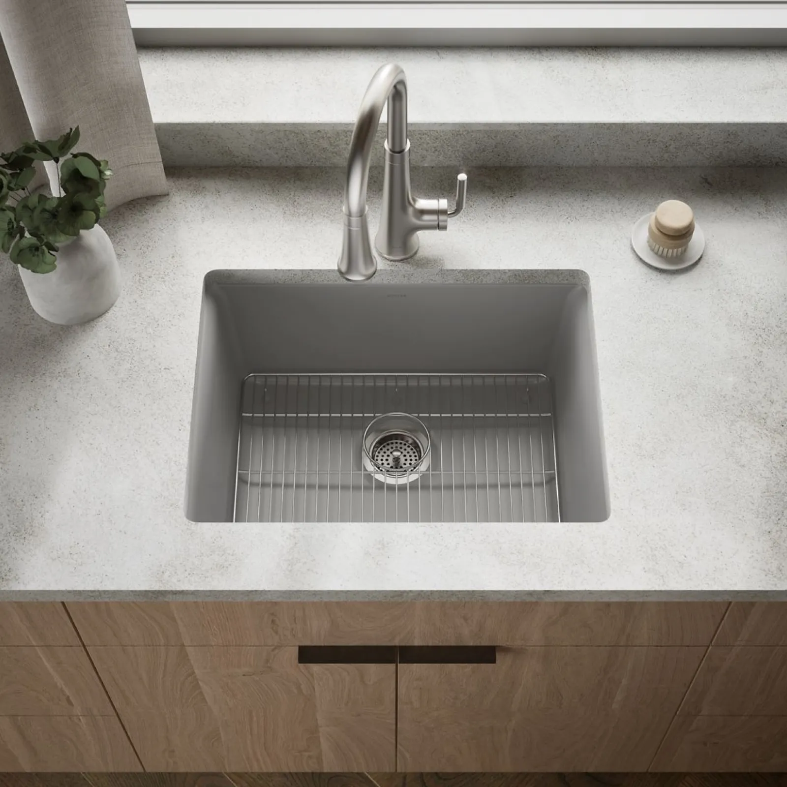 25" top-/undermount single-bowl kitchen sink^Kohler