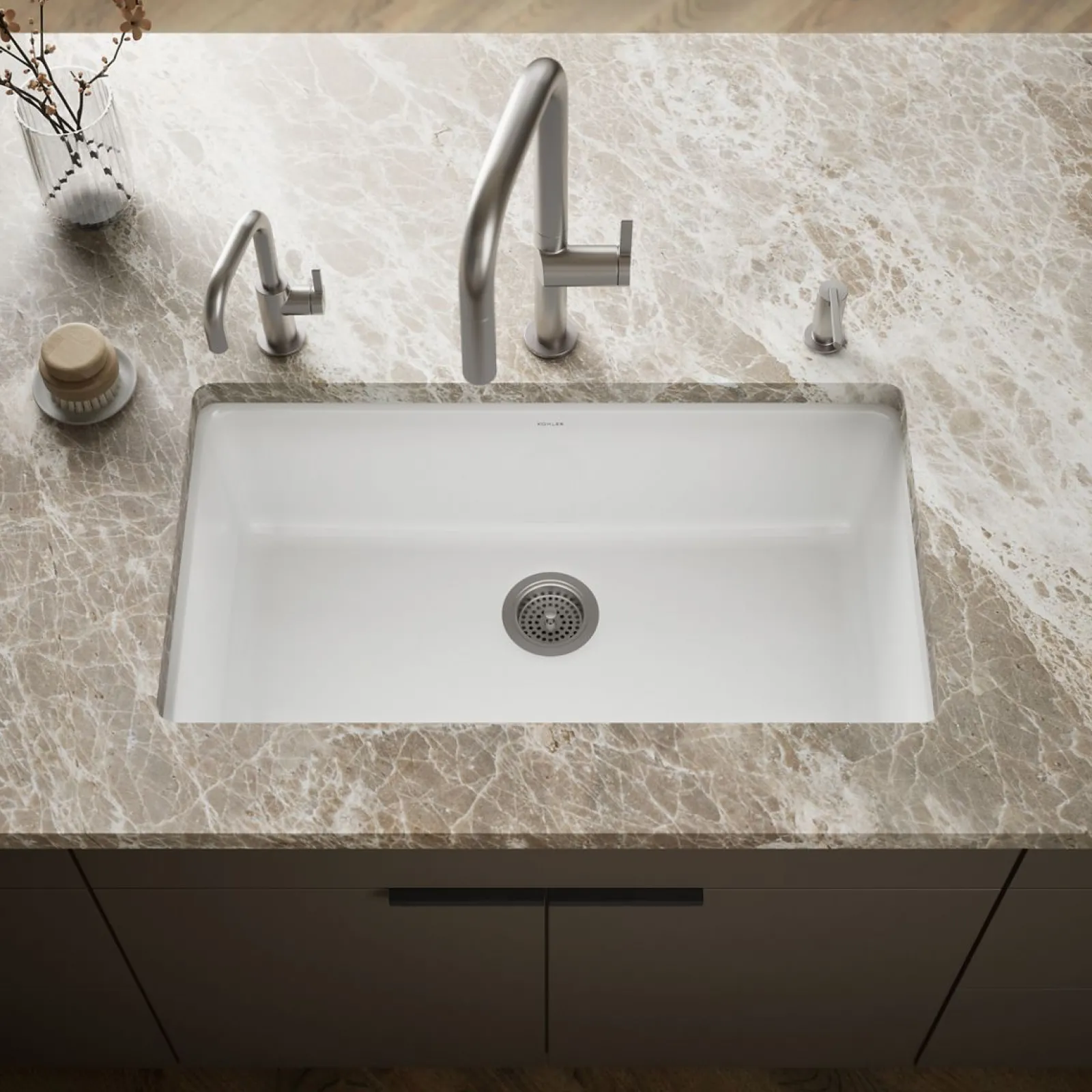 33" top-/undermount single-bowl kitchen sink^Kohler Best