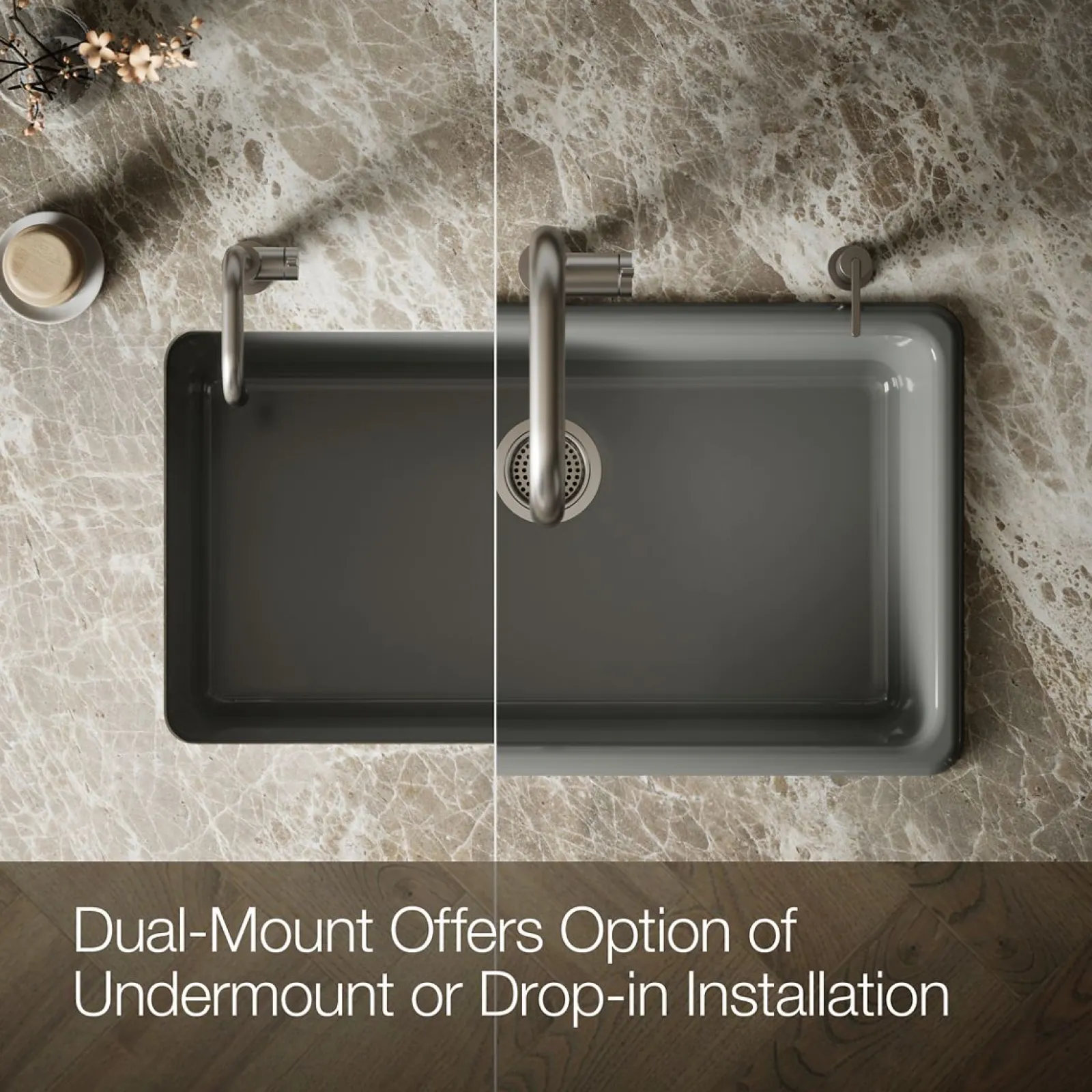 33" top-/undermount single-bowl kitchen sink^Kohler Best
