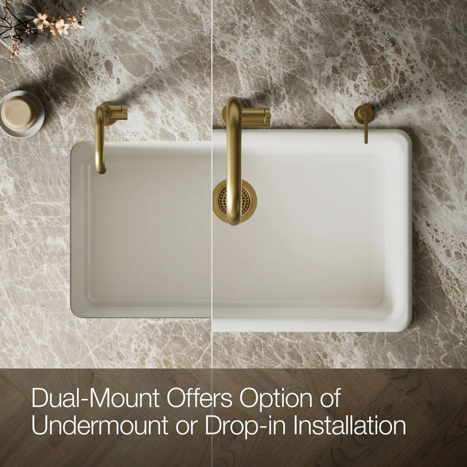33" top-/undermount single-bowl kitchen sink^Kohler Best