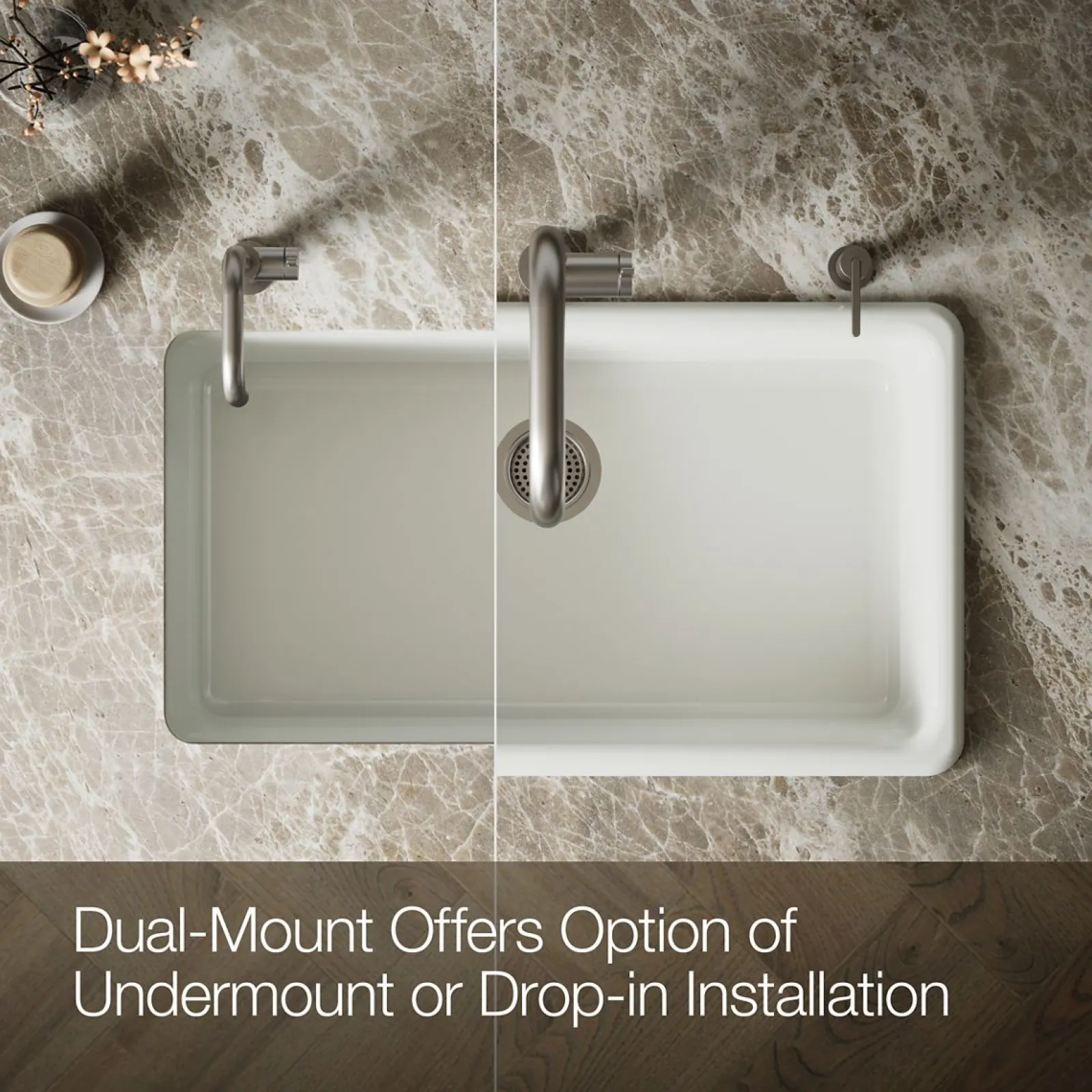 33" top-/undermount single-bowl kitchen sink^Kohler Best