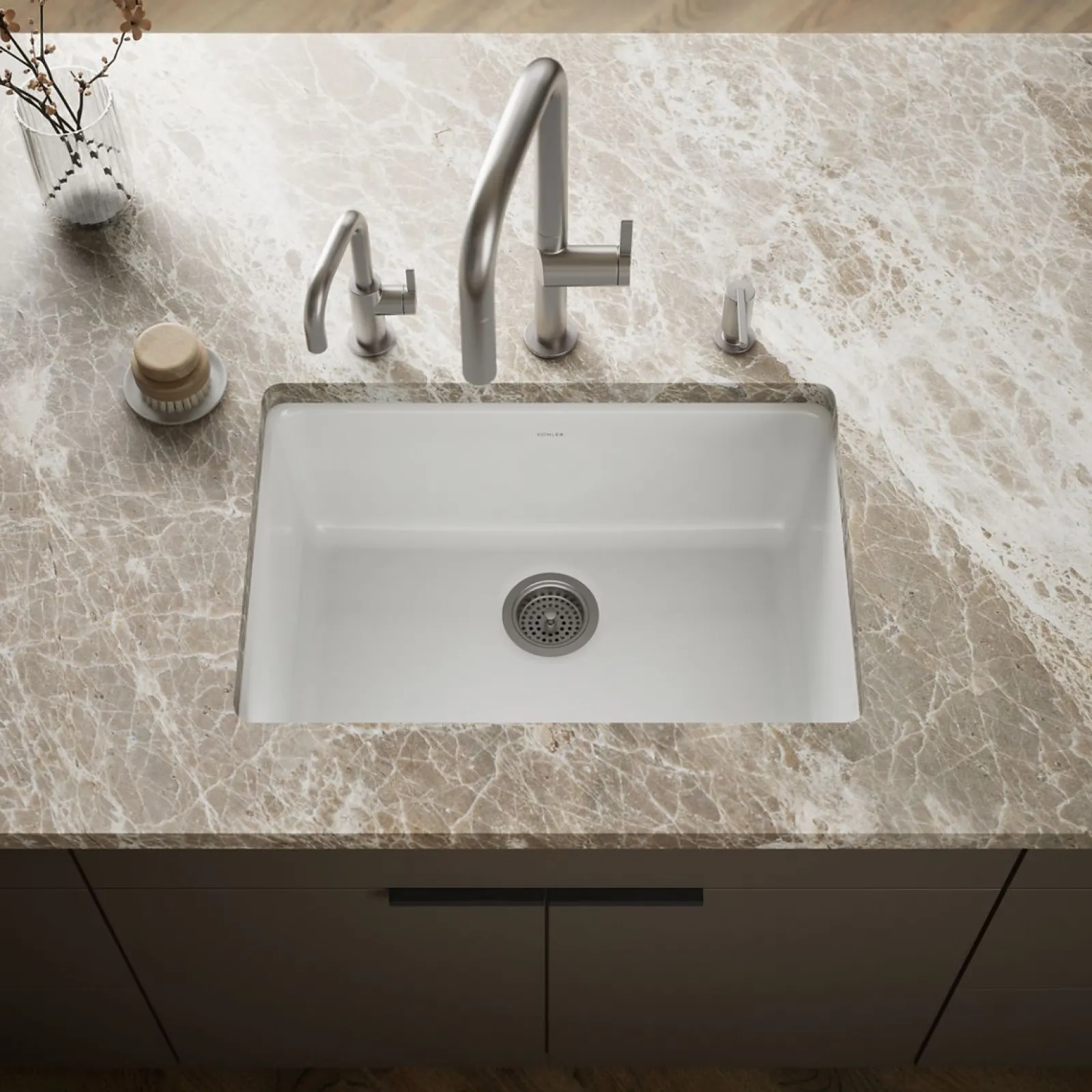 27" top-/undermount single-bowl kitchen sink^Kohler New