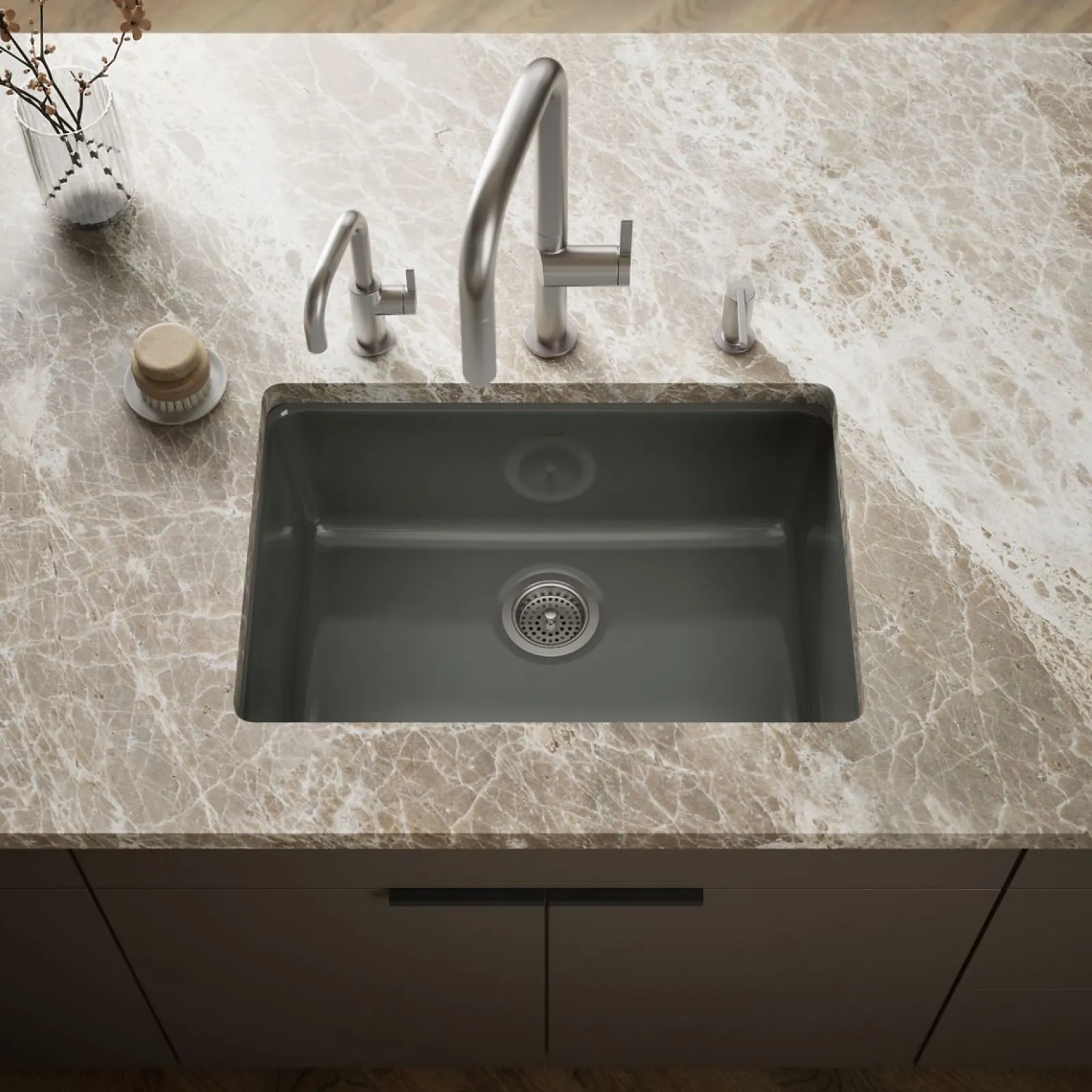 27" top-/undermount single-bowl kitchen sink^Kohler New