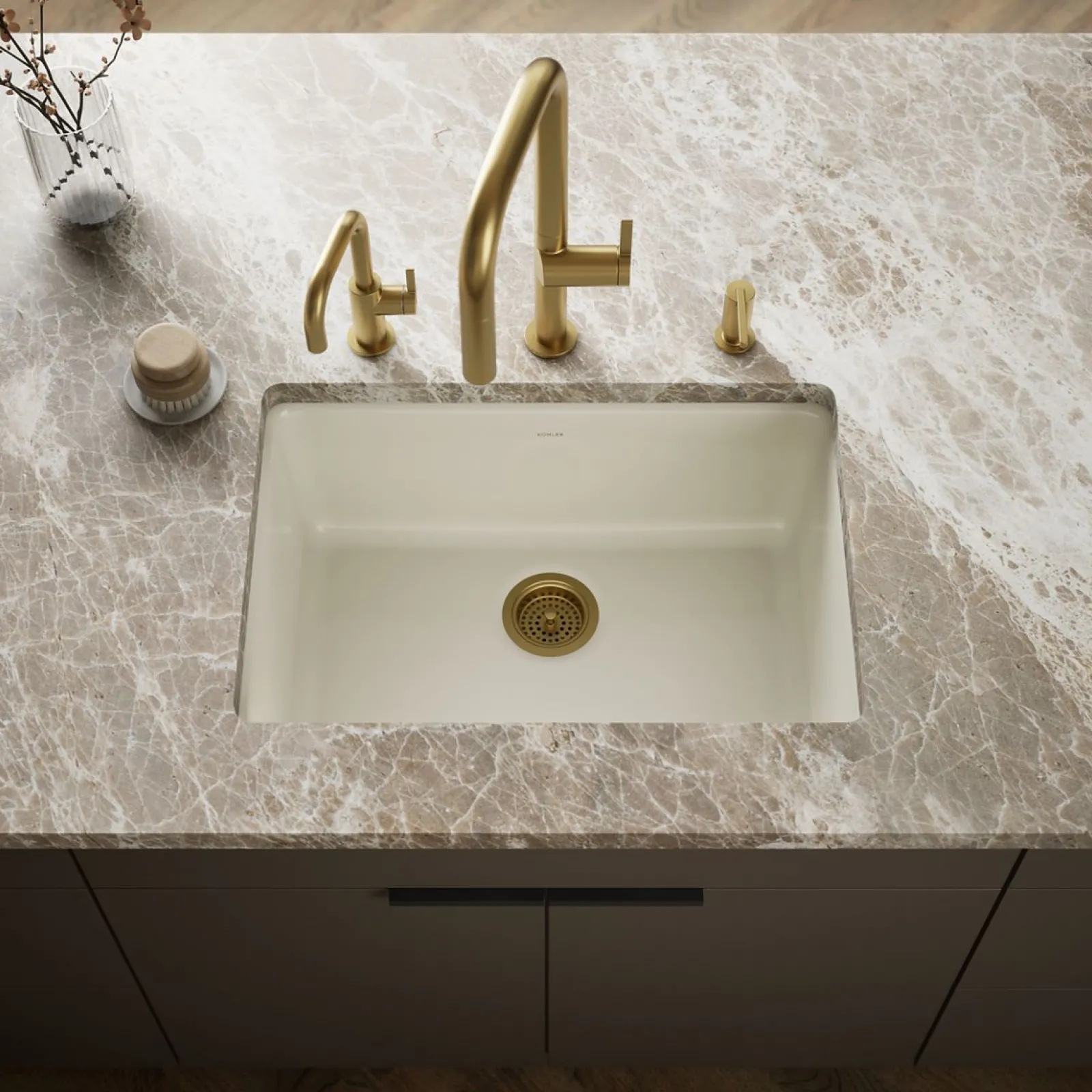 27" top-/undermount single-bowl kitchen sink^Kohler New