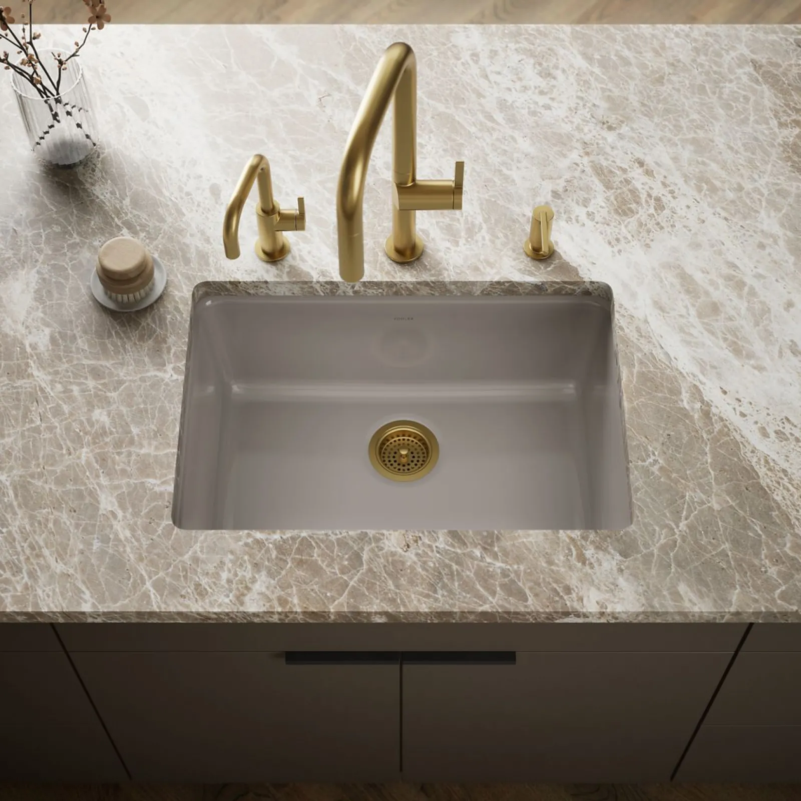 27" top-/undermount single-bowl kitchen sink^Kohler New