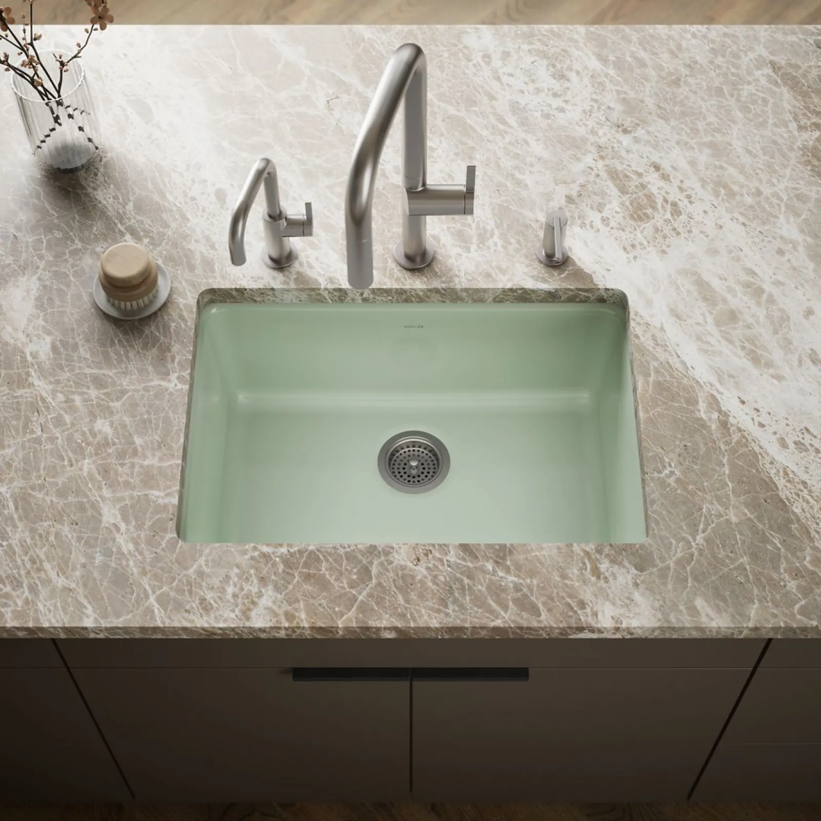 27" top-/undermount single-bowl kitchen sink^Kohler New