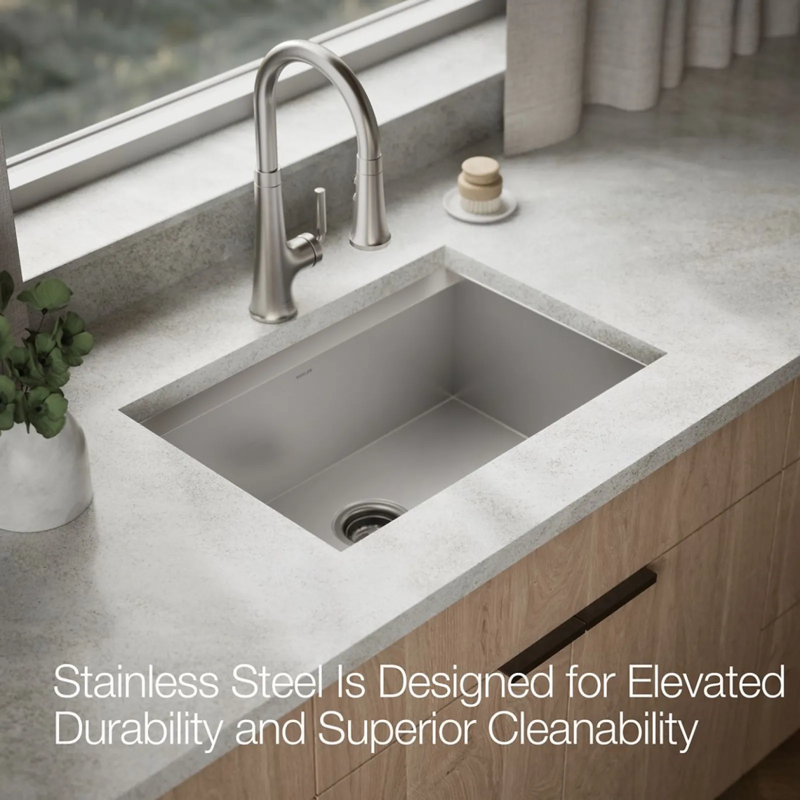 27" top-/undermount single-bowl workstation kitchen sink^Kohler New