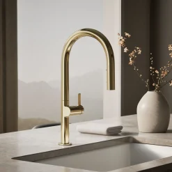 Touchless pull-down kitchen sink faucet with two-function sprayhead^Kohler New