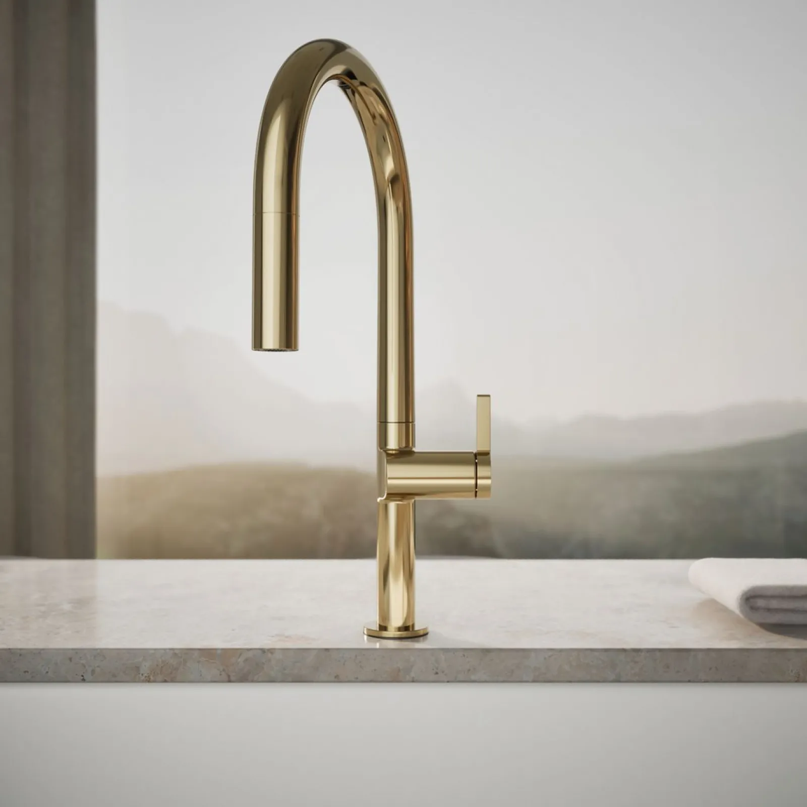 Touchless pull-down kitchen sink faucet with two-function sprayhead^Kohler New