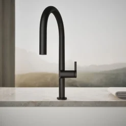 Touchless pull-down kitchen sink faucet with two-function sprayhead^Kohler New