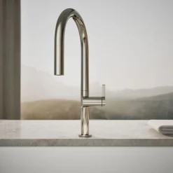 Touchless pull-down kitchen sink faucet with two-function sprayhead^Kohler New