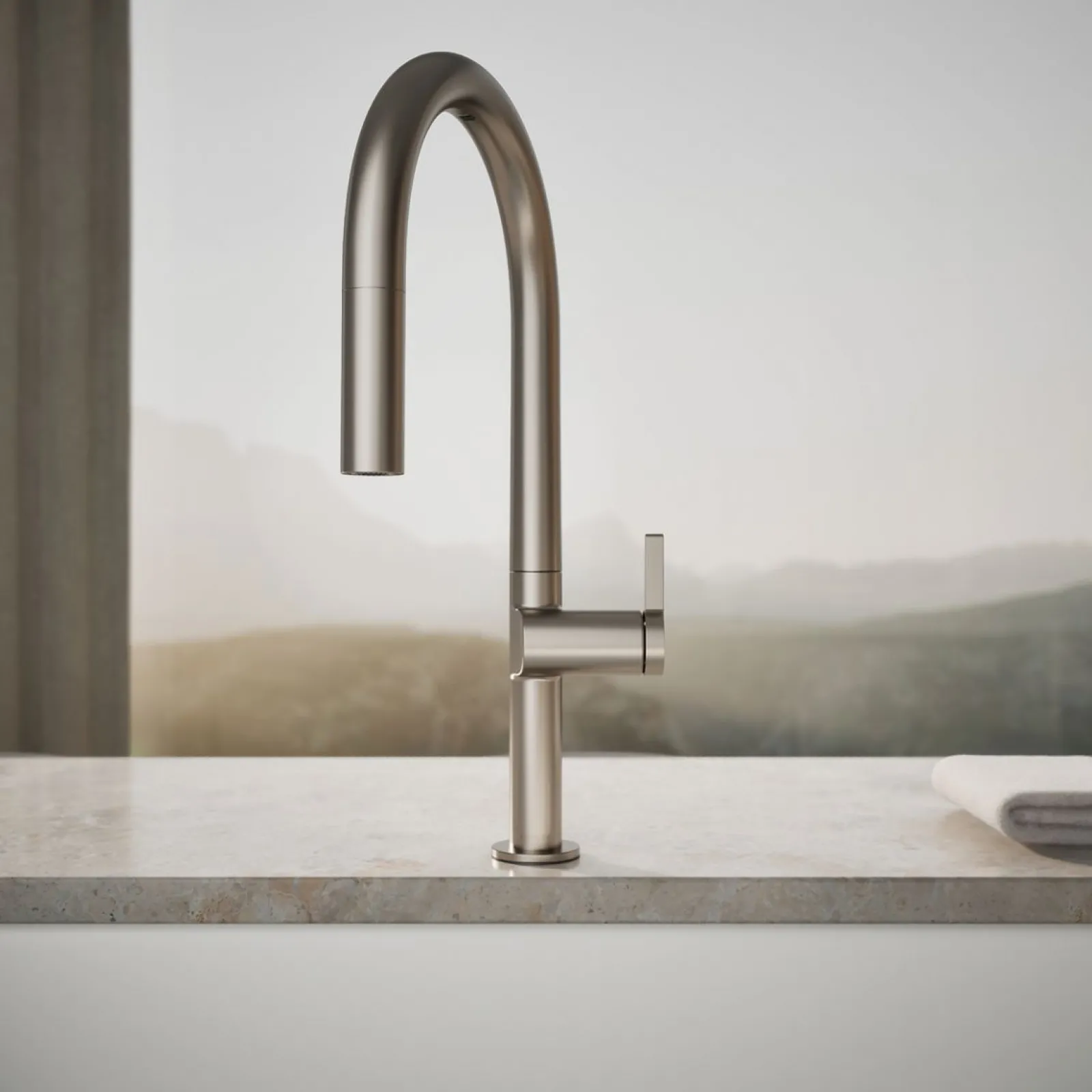 Touchless pull-down kitchen sink faucet with two-function sprayhead^Kohler New