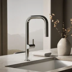 Touchless pull-down kitchen sink faucet with two-function sprayhead^Kohler Online