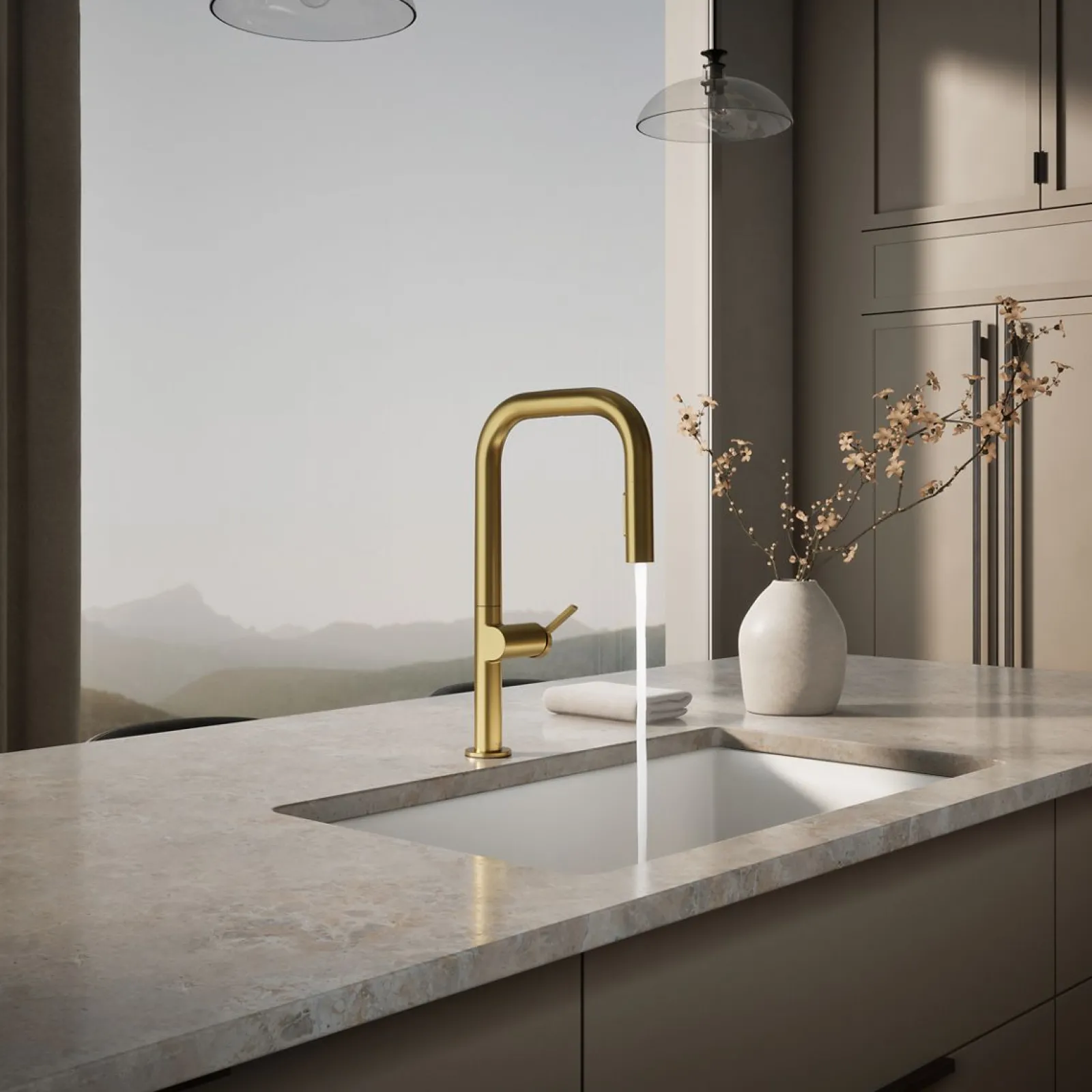Touchless pull-down kitchen sink faucet with two-function sprayhead^Kohler Online