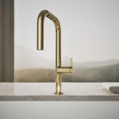 Touchless pull-down kitchen sink faucet with two-function sprayhead^Kohler Online
