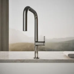 Touchless pull-down kitchen sink faucet with two-function sprayhead^Kohler Online