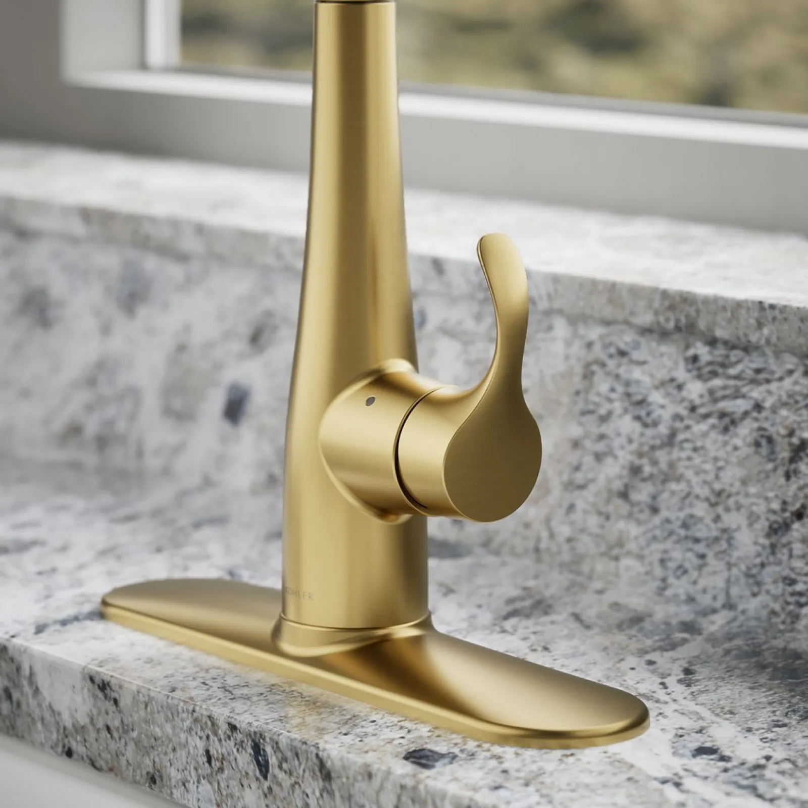 Touchless pull-down kitchen sink faucet with three-function sprayhead^Kohler Clearance