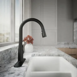 Touchless pull-down kitchen sink faucet with three-function sprayhead^Kohler Clearance