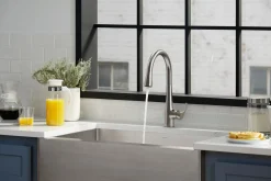 Touchless pull-down kitchen sink faucet with three-function sprayhead^Kohler Clearance