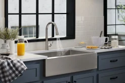 Touchless pull-down kitchen sink faucet with three-function sprayhead^Kohler Clearance
