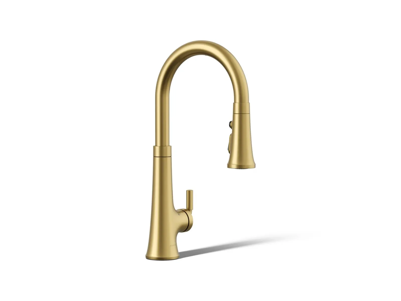 Touchless pull-down kitchen sink faucet with three-function sprayhead^Kohler