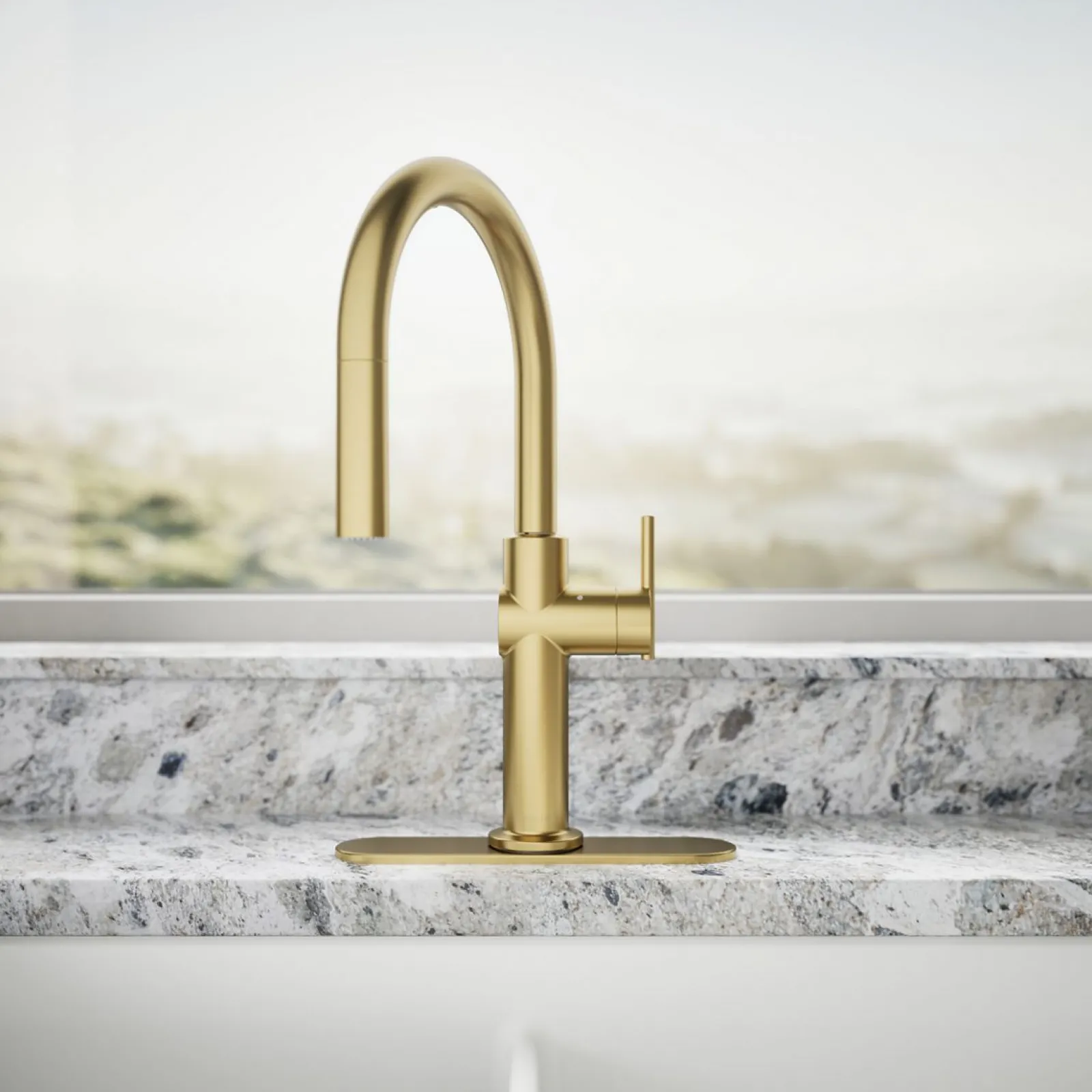 Touchless pull-down kitchen sink faucet with three-function sprayhead^Kohler Sale