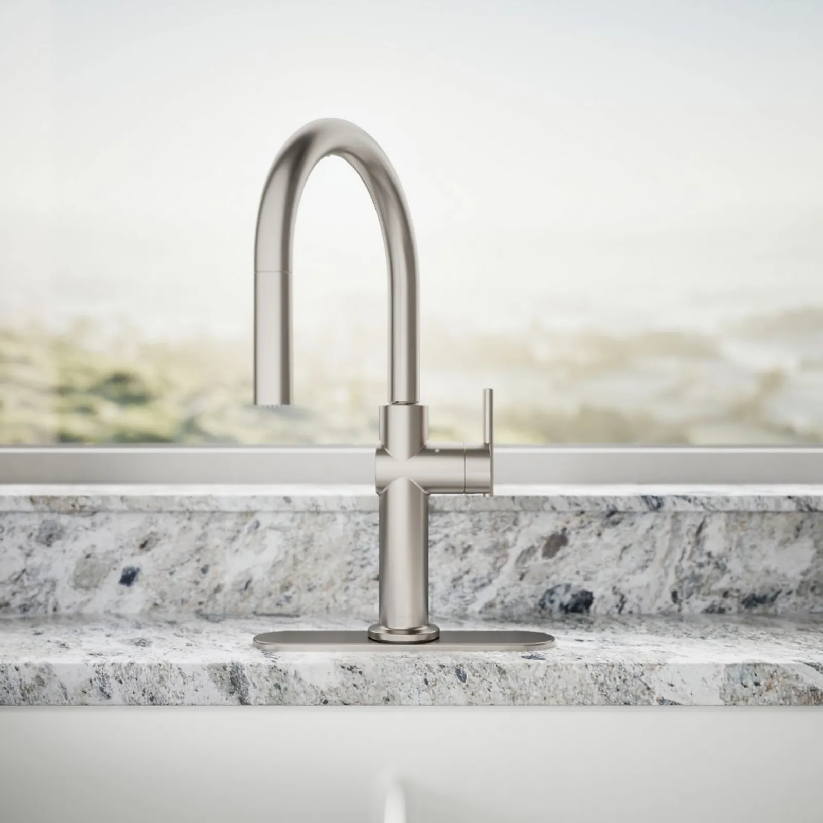 Touchless pull-down kitchen sink faucet with three-function sprayhead^Kohler Sale