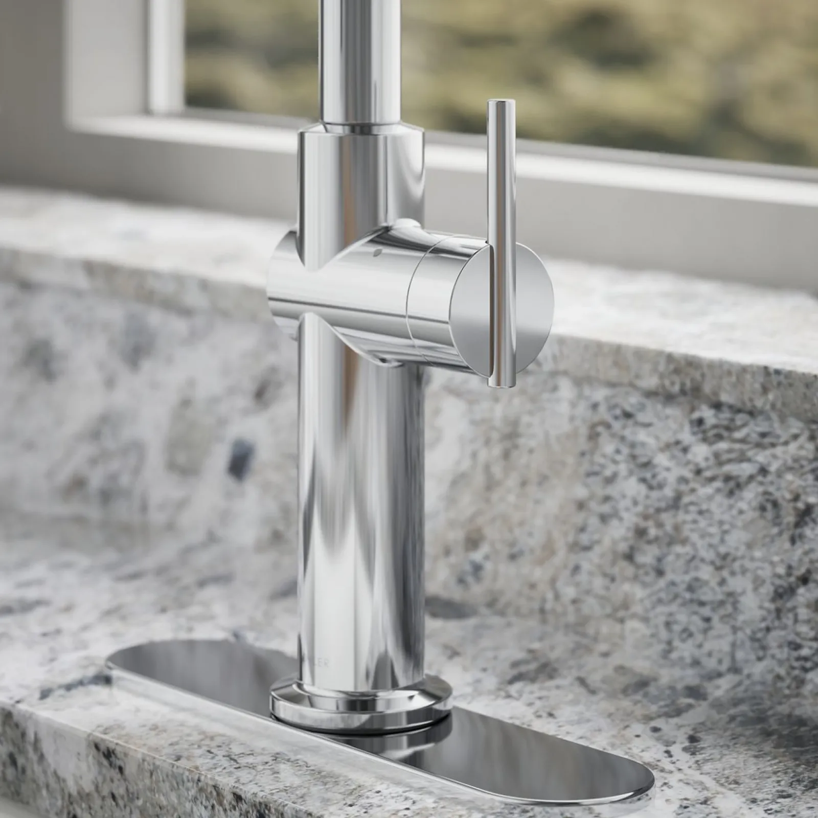 Touchless pull-down kitchen sink faucet with three-function sprayhead^Kohler Sale