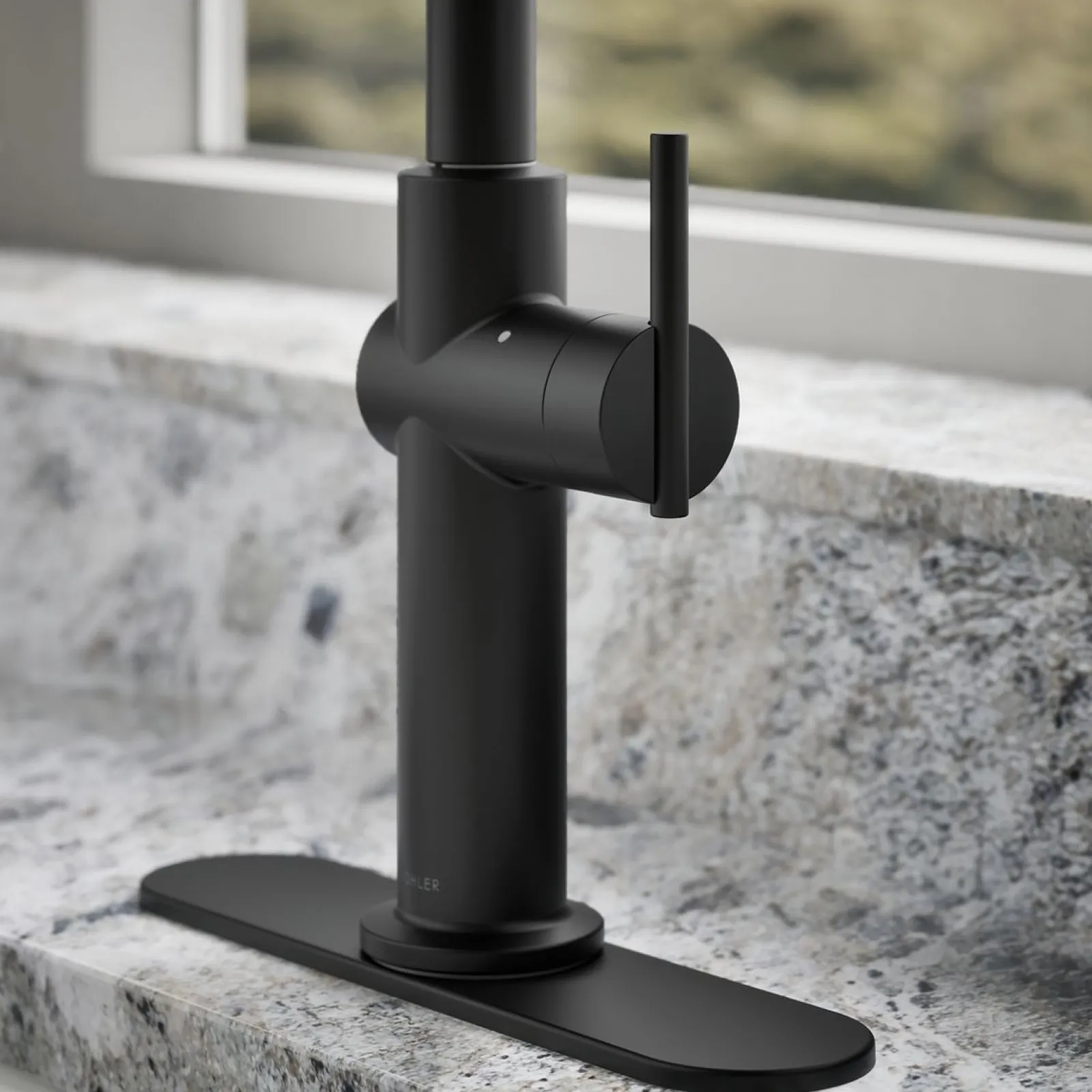 Touchless pull-down kitchen sink faucet with three-function sprayhead^Kohler Sale
